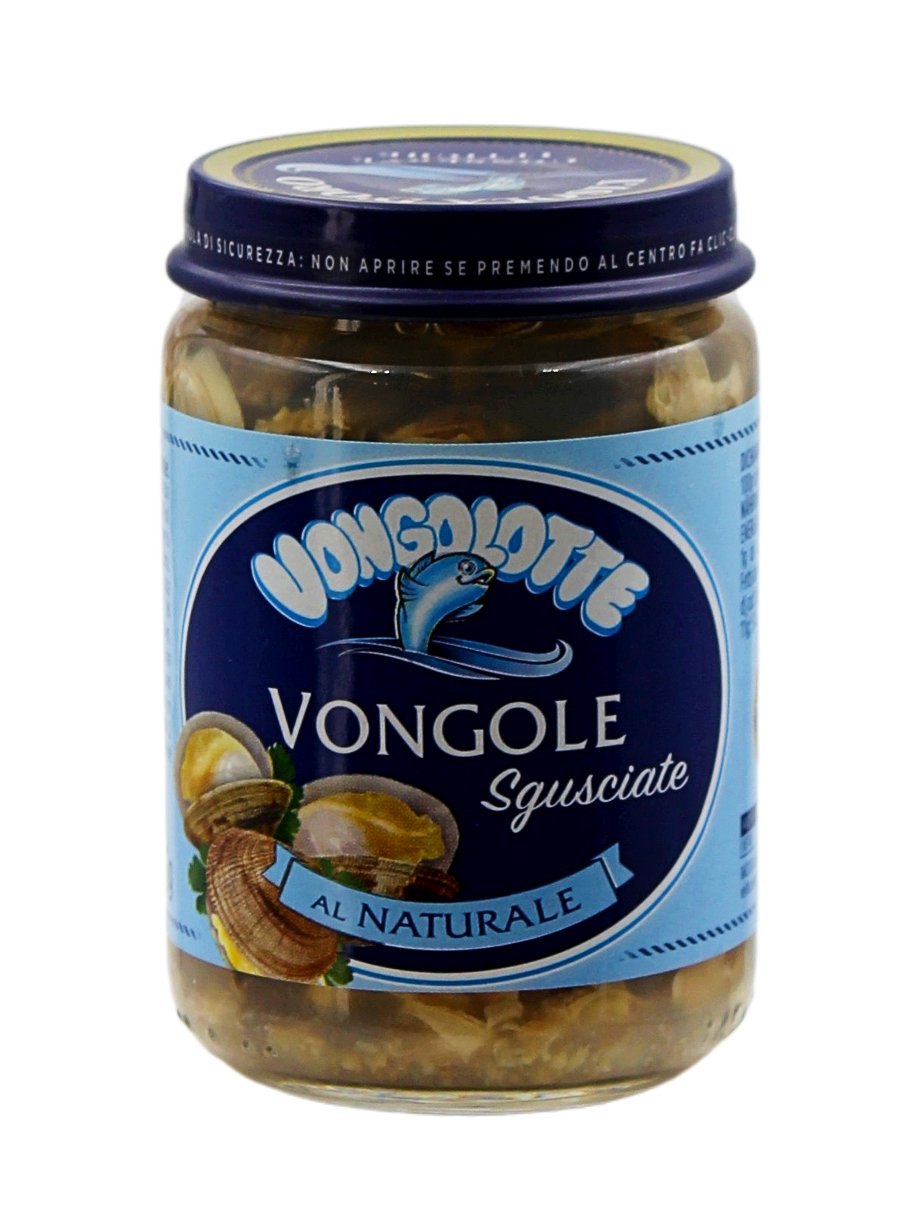 L'Isola d'oro, Vongole Sgusciate al Naturale 130 g, Saucen & Pesto, 0,065 kg