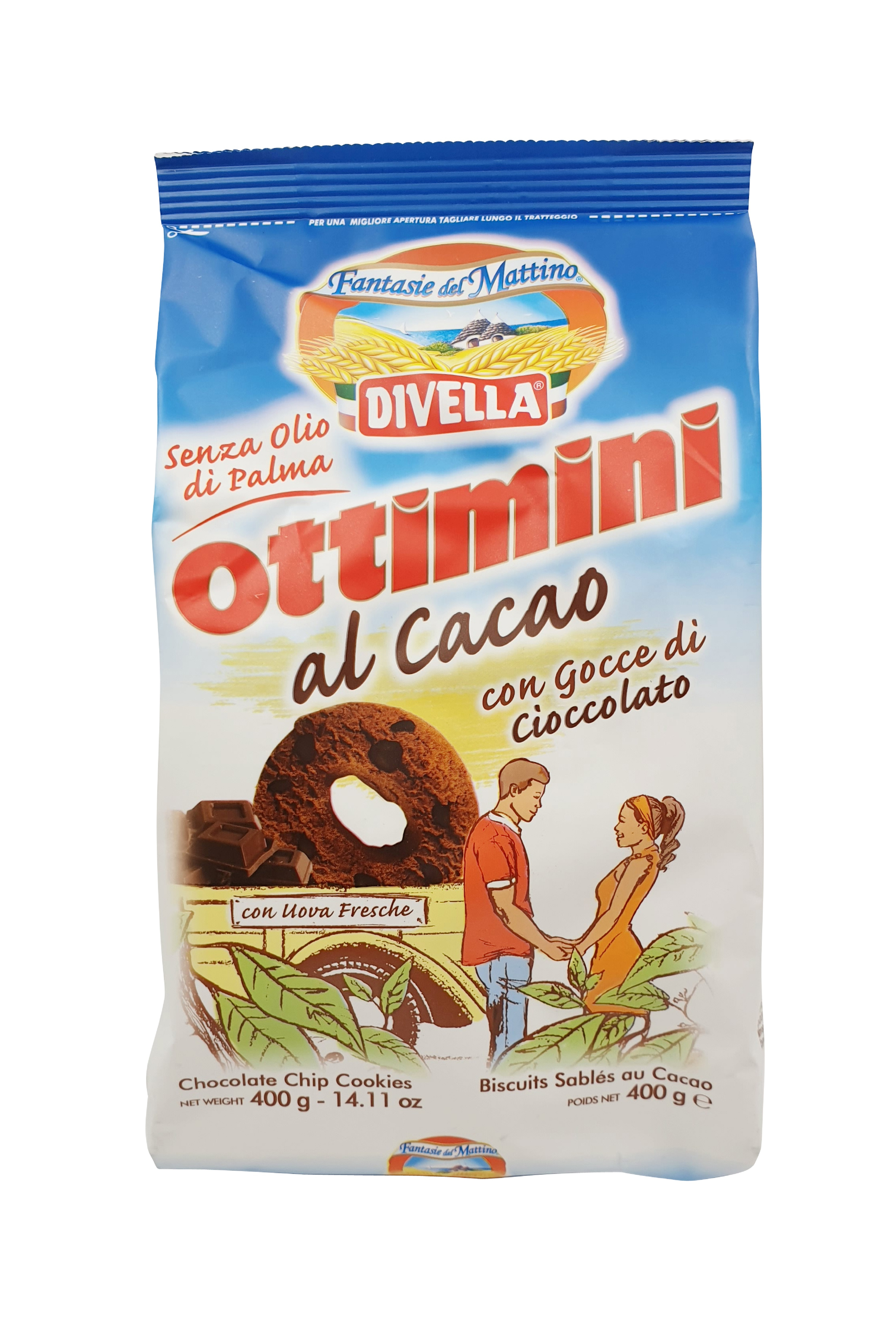 Divella, Ottimini Biscotti al Cacao, Süßwaren, 0,4 kg