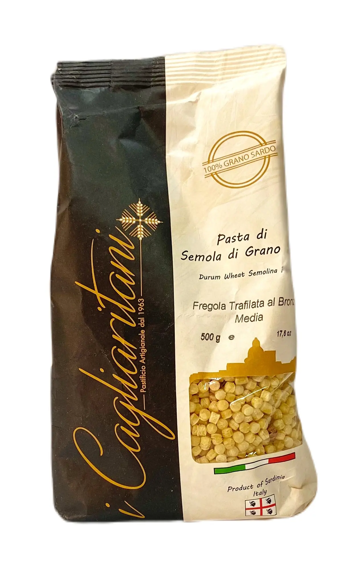Fregola Trafilata al Bronzo Media 100% Grano Sardo 500 g Fregola Trafilata al Bronzo Media 100% Grano Sardo 500 g