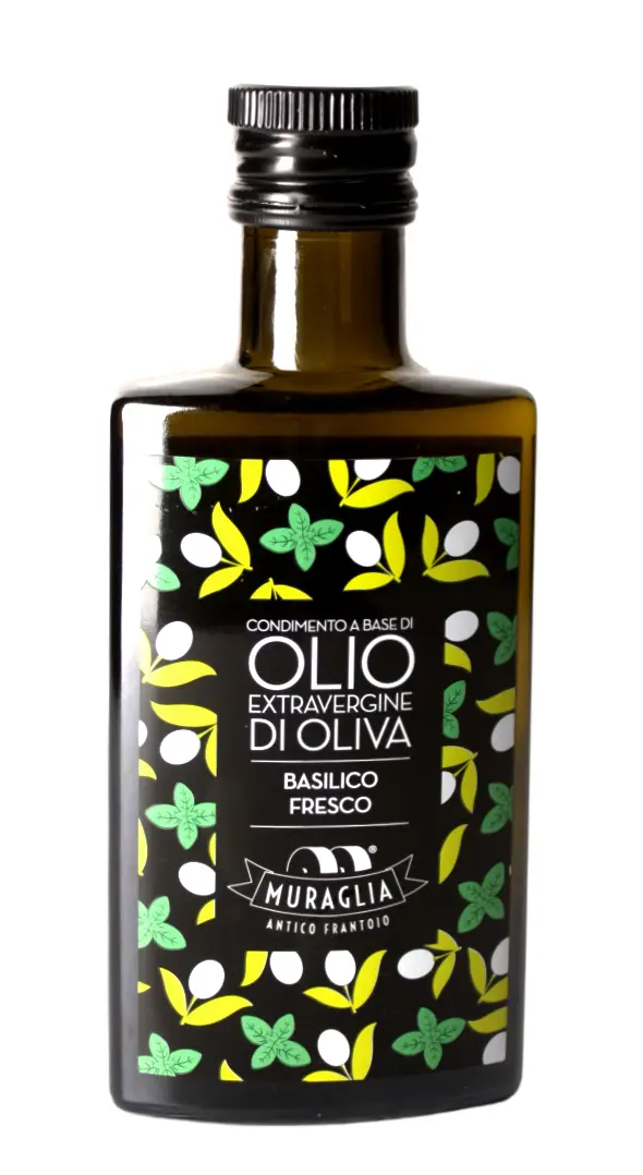 Condimento a Base di Olio Extra Vergine di Oliva Basilico Fresco 200 ml Condimento a Base di Olio Extra Vergine di Oliva Basilico Fresco 200 ml