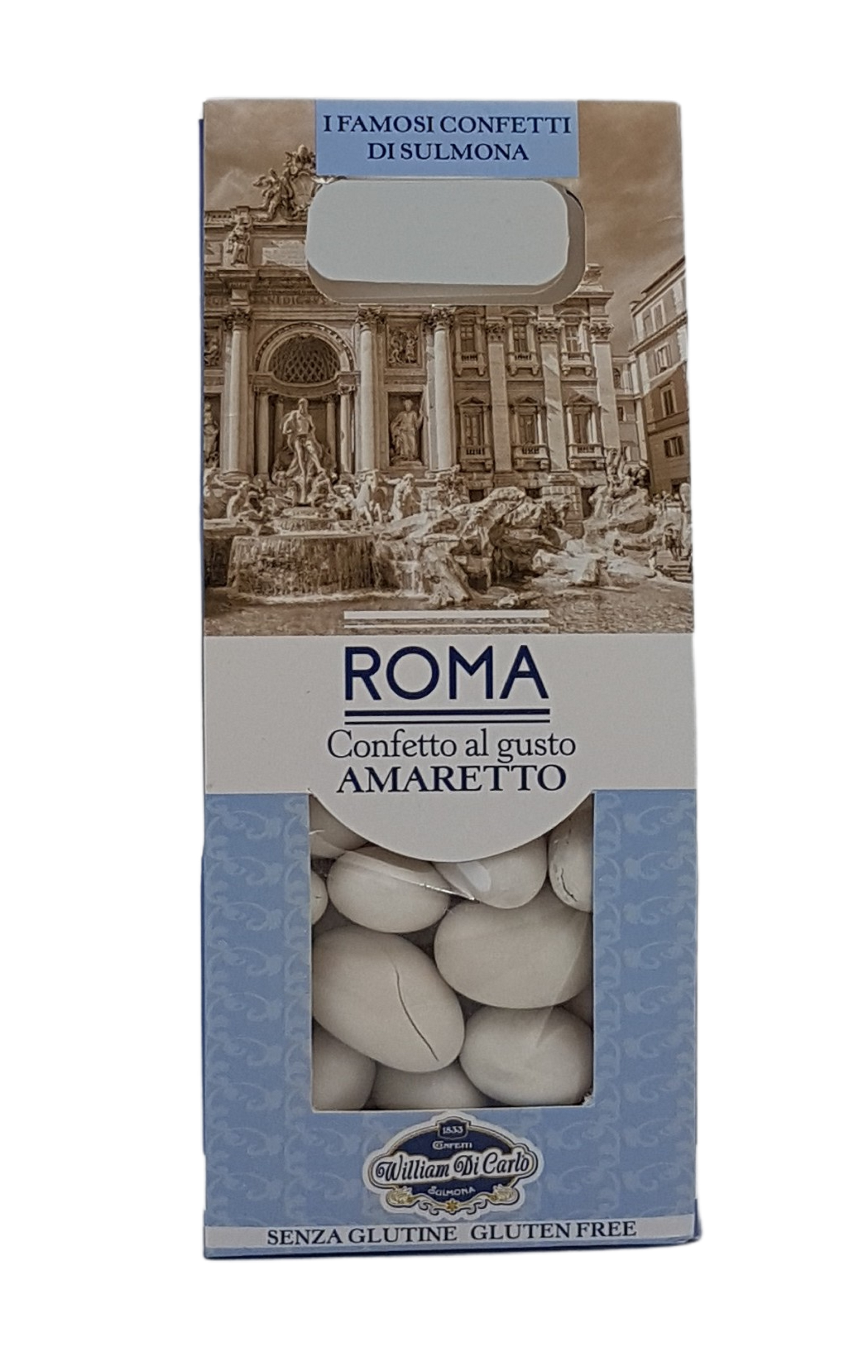 William di Carlo, Confetto al gusto Amaretto Roma 100 g, Süßwaren, 0,1 kg