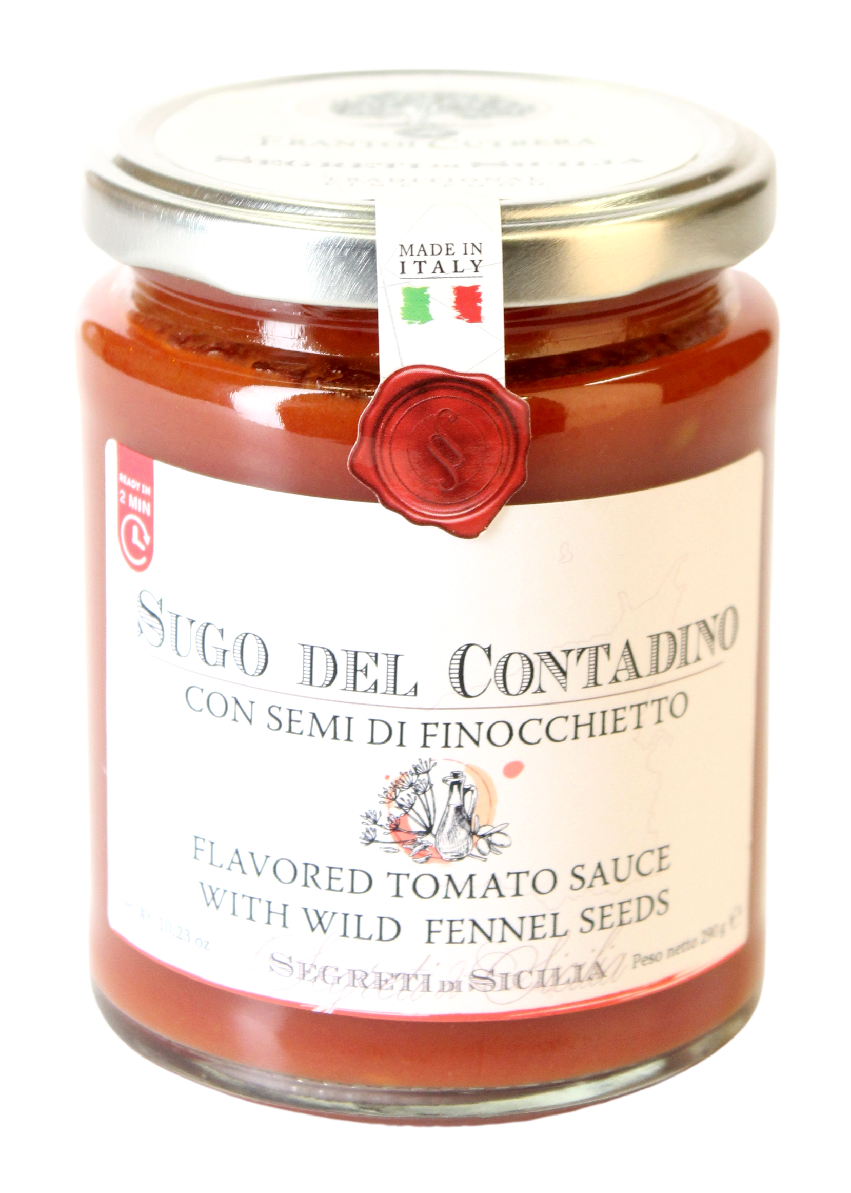 Segreti di Sicilia, Sugo del Contadino con Semi di Finocchietto 290 g, Saucen & Pesto, 0,29 kg
