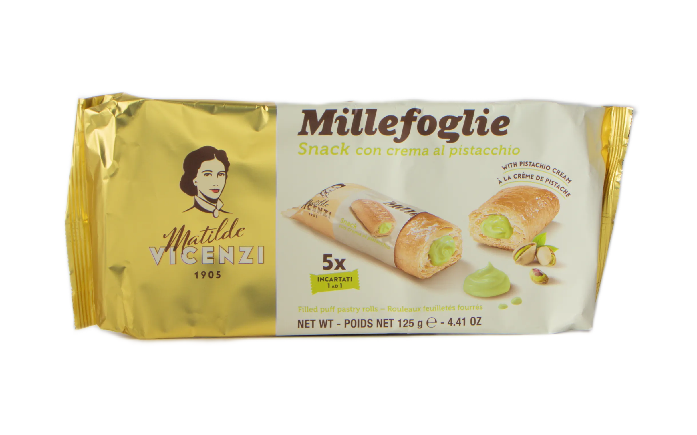 Millefoglie Snack con Crema al Pistacchio 125 g