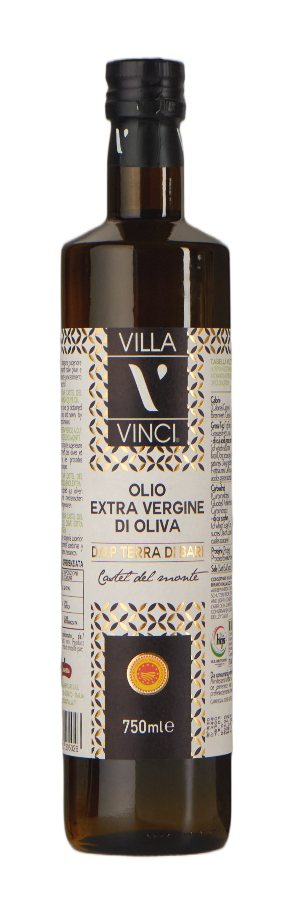 Olio Extra Vergine di Oliva DOP Terra di Bari Castel del Monte 750 ml 