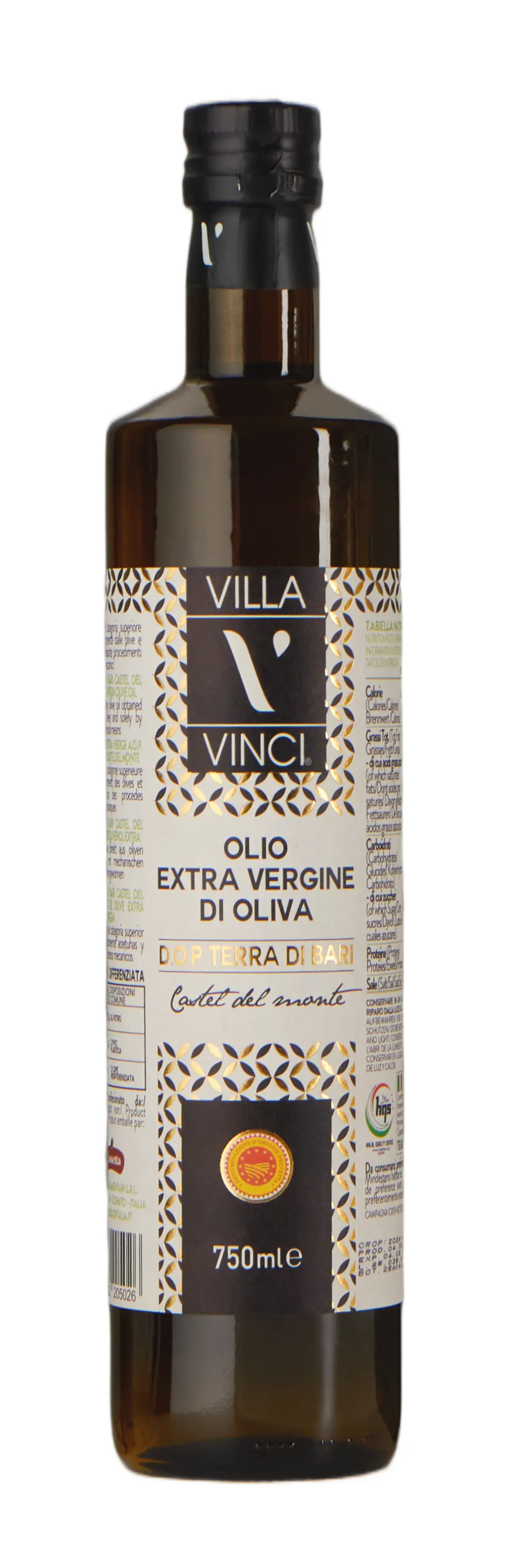 Olio Extra Vergine di Oliva DOP Terra di Bari Castel del Monte 750 ml 