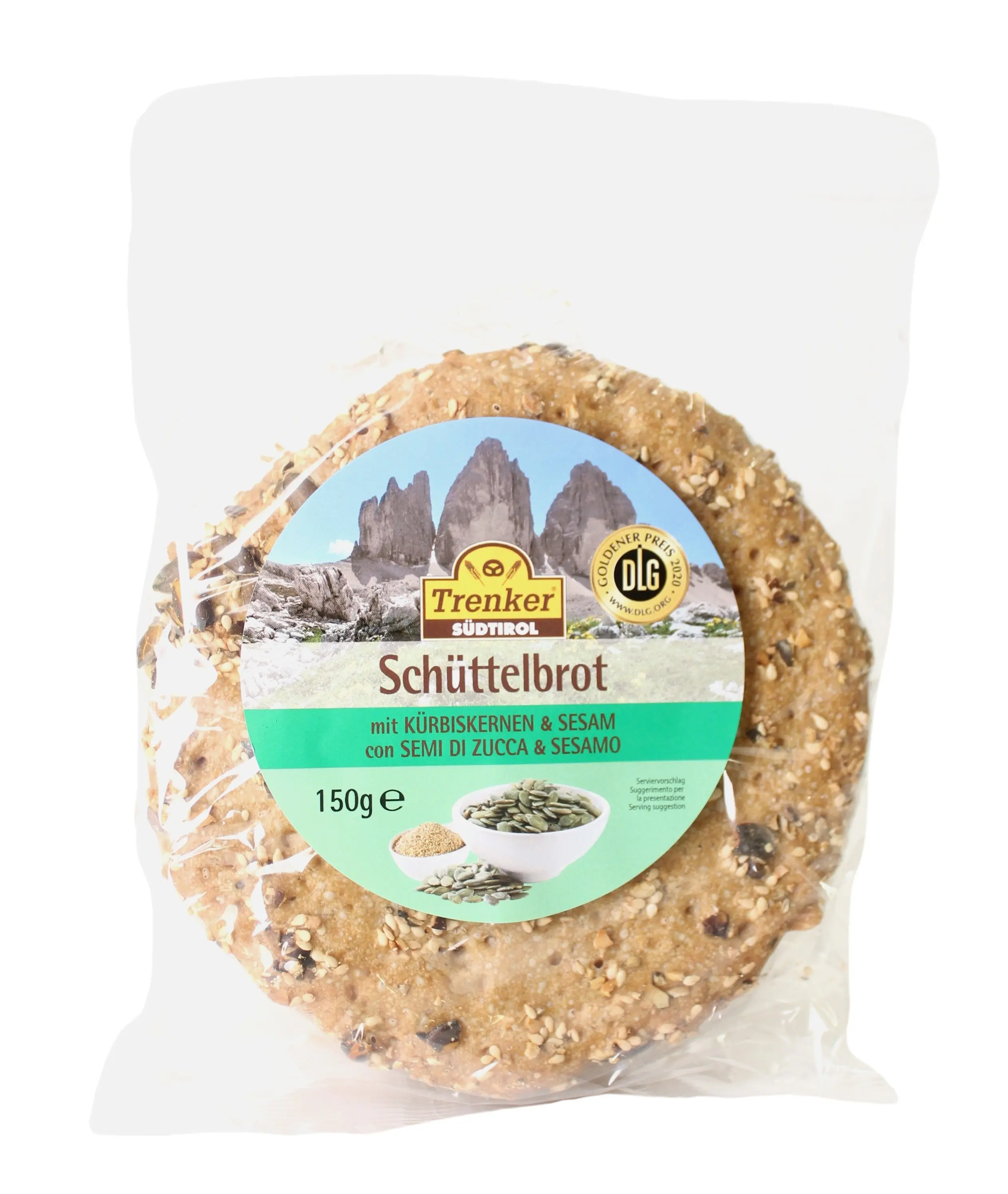 Schüttelbrot mit Kürbiskernen & Sesam 150 g Schüttelbrot mit Kürbiskernen & Sesam 150 g