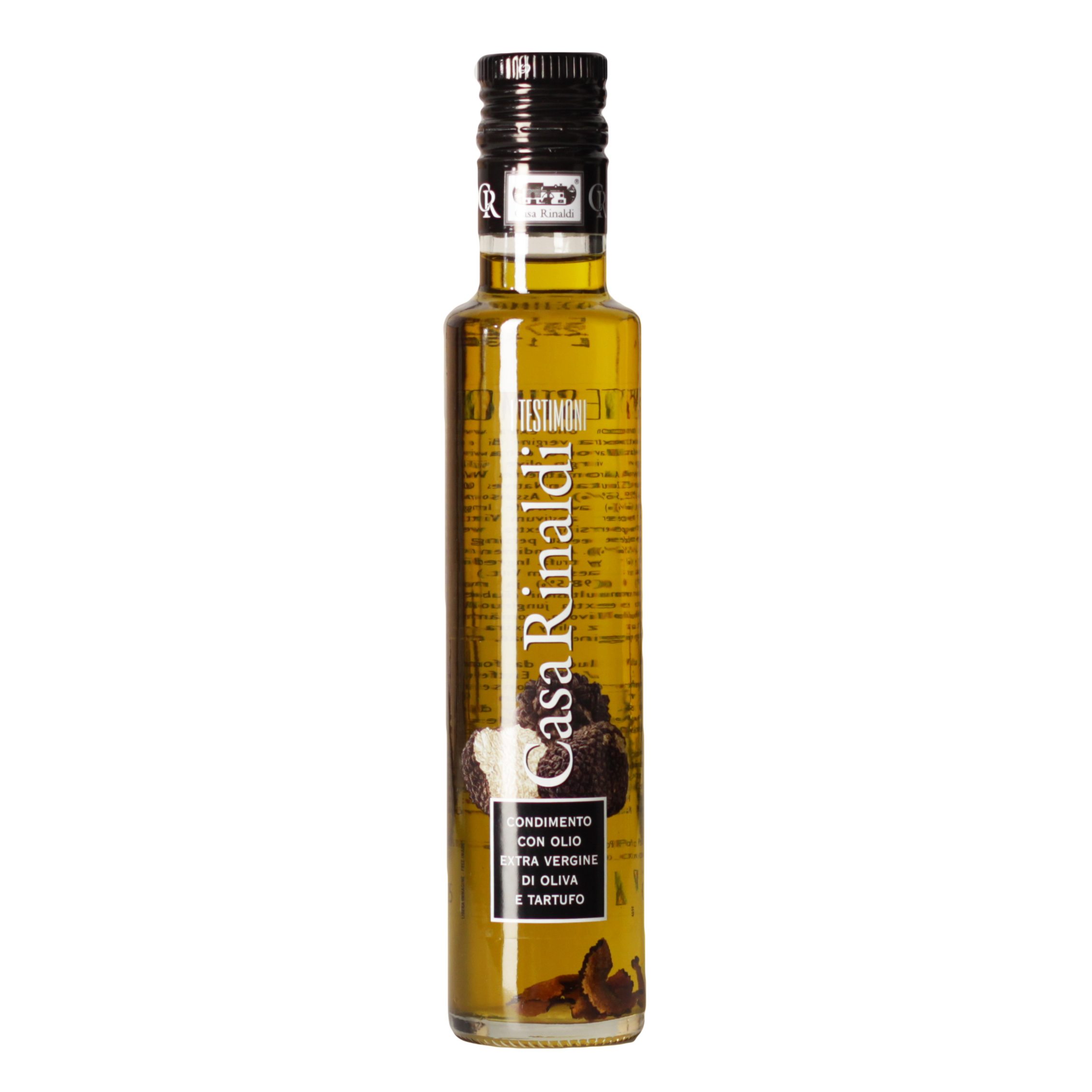 Casa Rinaldi, Condimento Testimoni con Olio Extra Vergine di Oliva e Tartufo 250 ml, Olivenöl, 0,25 l