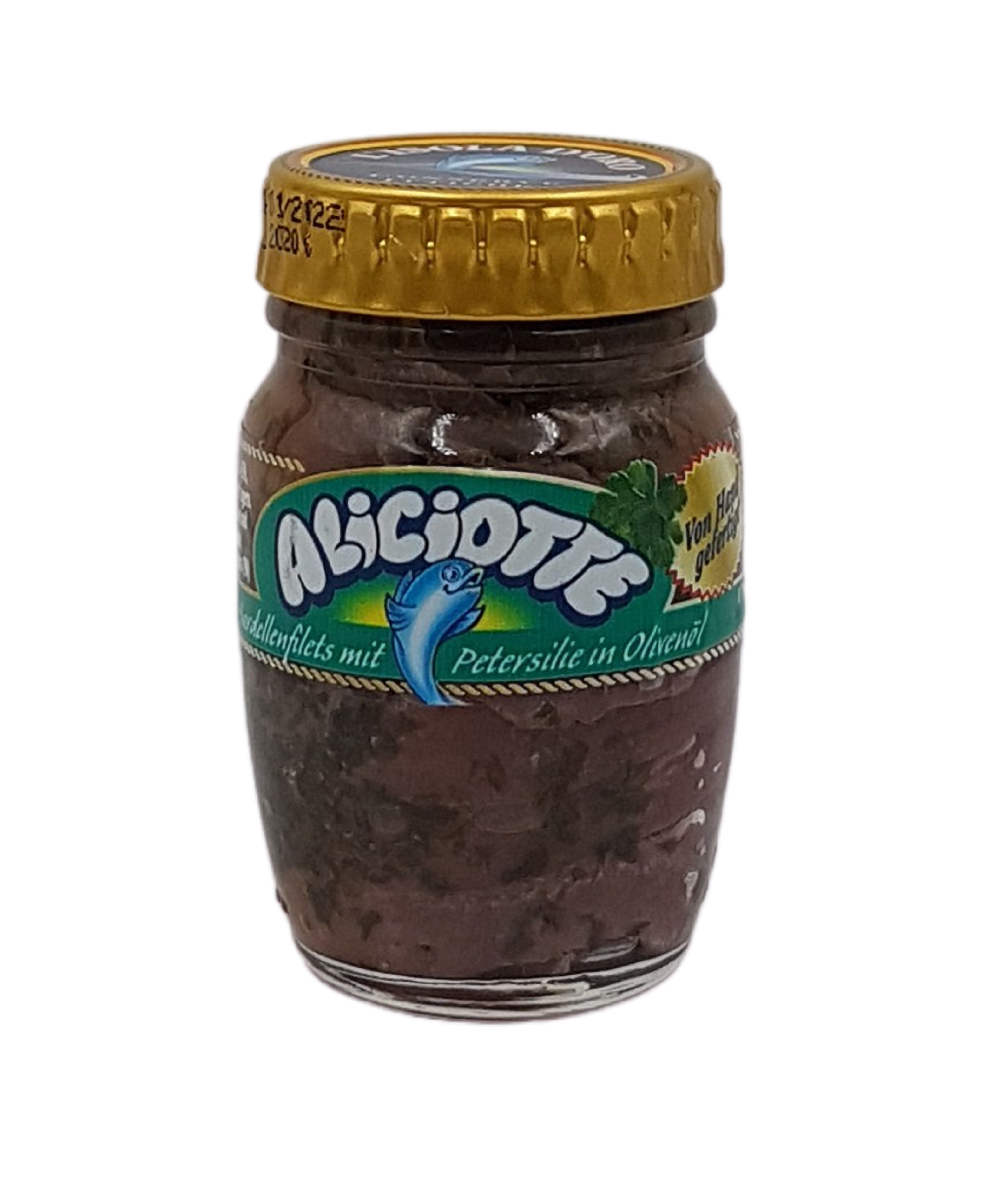L'Isola d'oro, Filetti di Alici con Prezzemolo in Olio di Oliva 90 g, Fisch, 0,09 kg