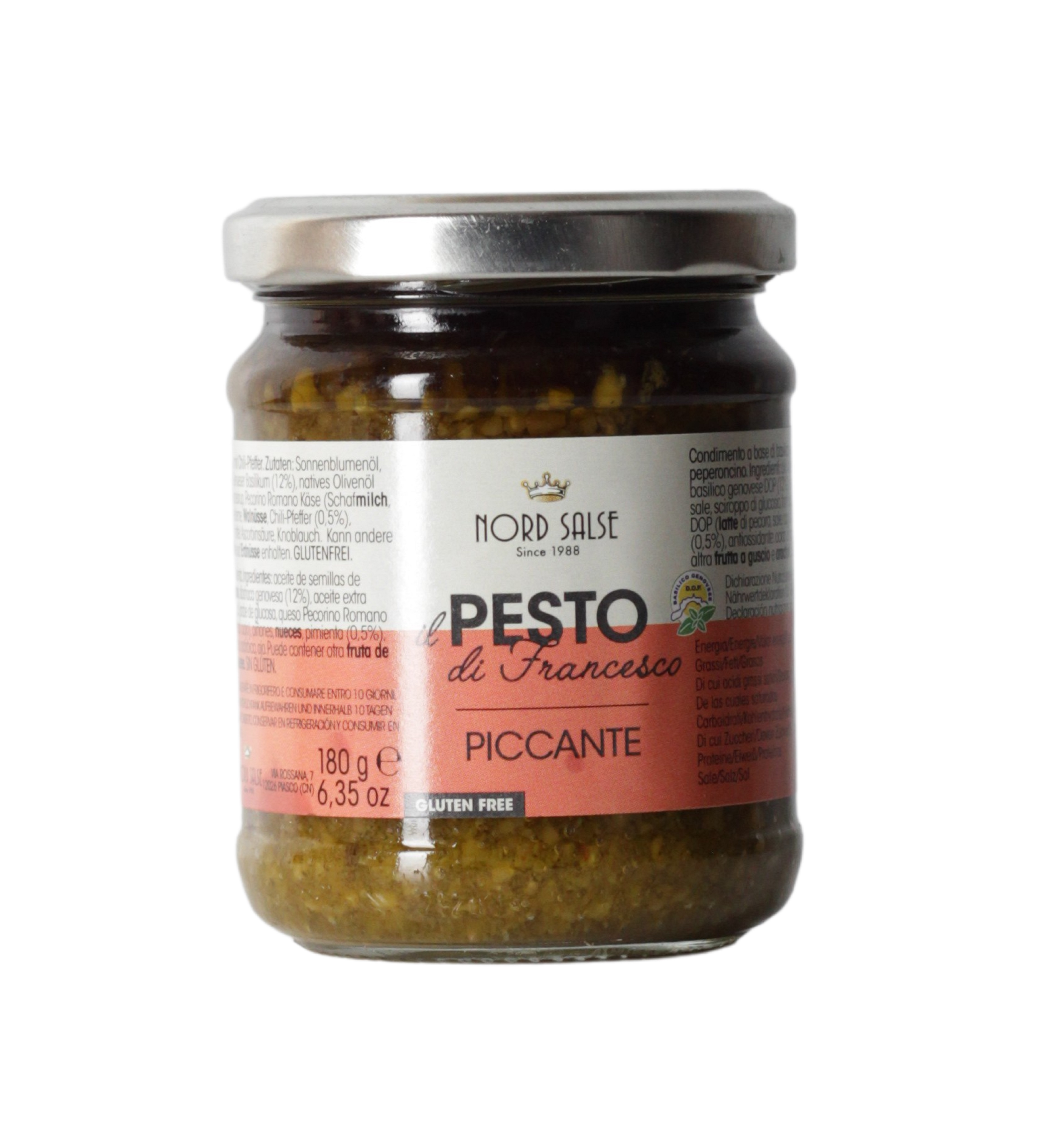 Nord Salse, Pesto Piccante 180g, Saucen & Pesto, 0,18 kg