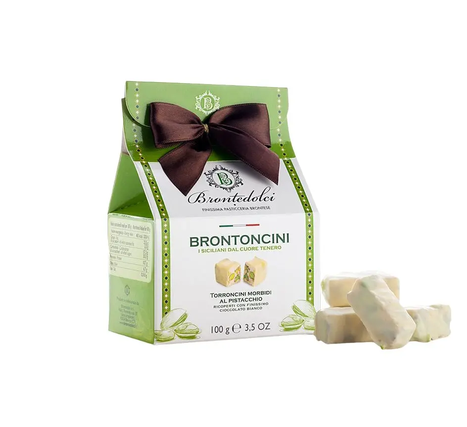 Brontoncini Torroncini Morbidi al Pistacchio 100 g Brontoncini Torroncini Morbidi al Pistacchio 100 g