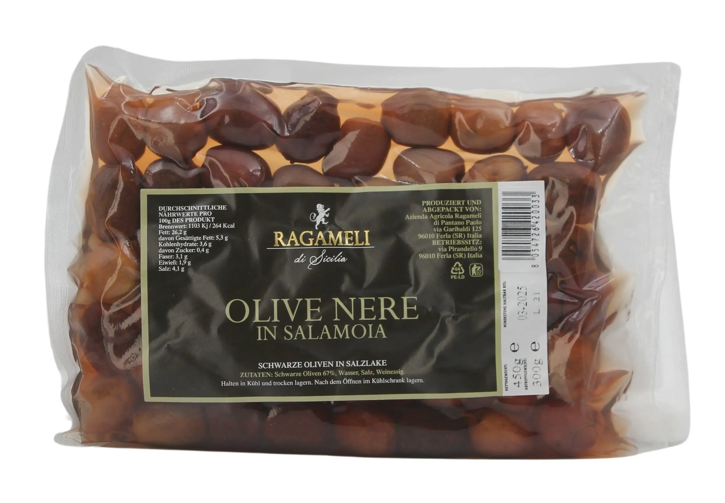 Olive Nere in Salamoia 450 g Olive Nere in Salamoia 450 g