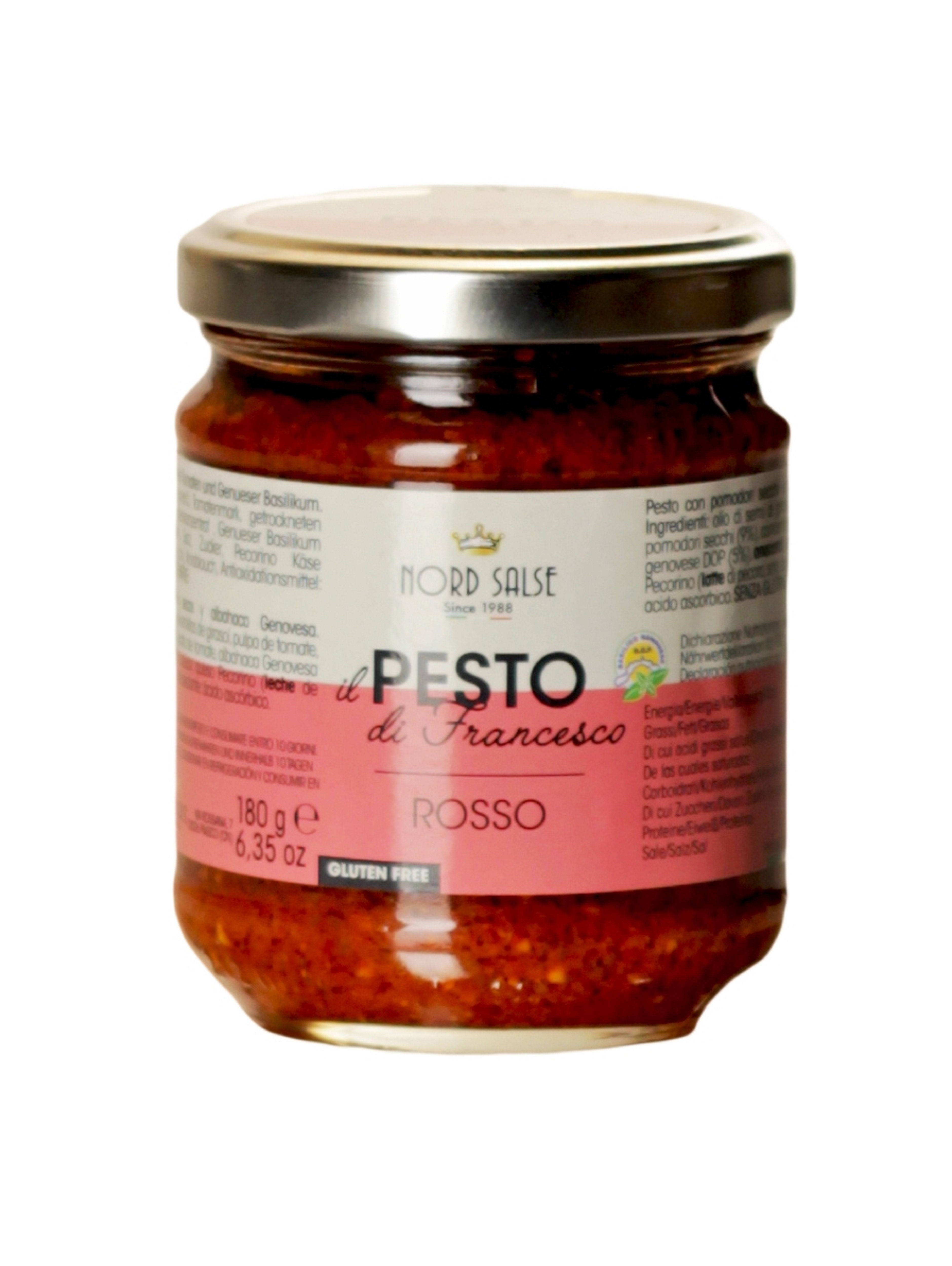 (18,83 €/kg) Nord Salse Pesto Rosso con Basilico Genovese DOP 180 g
