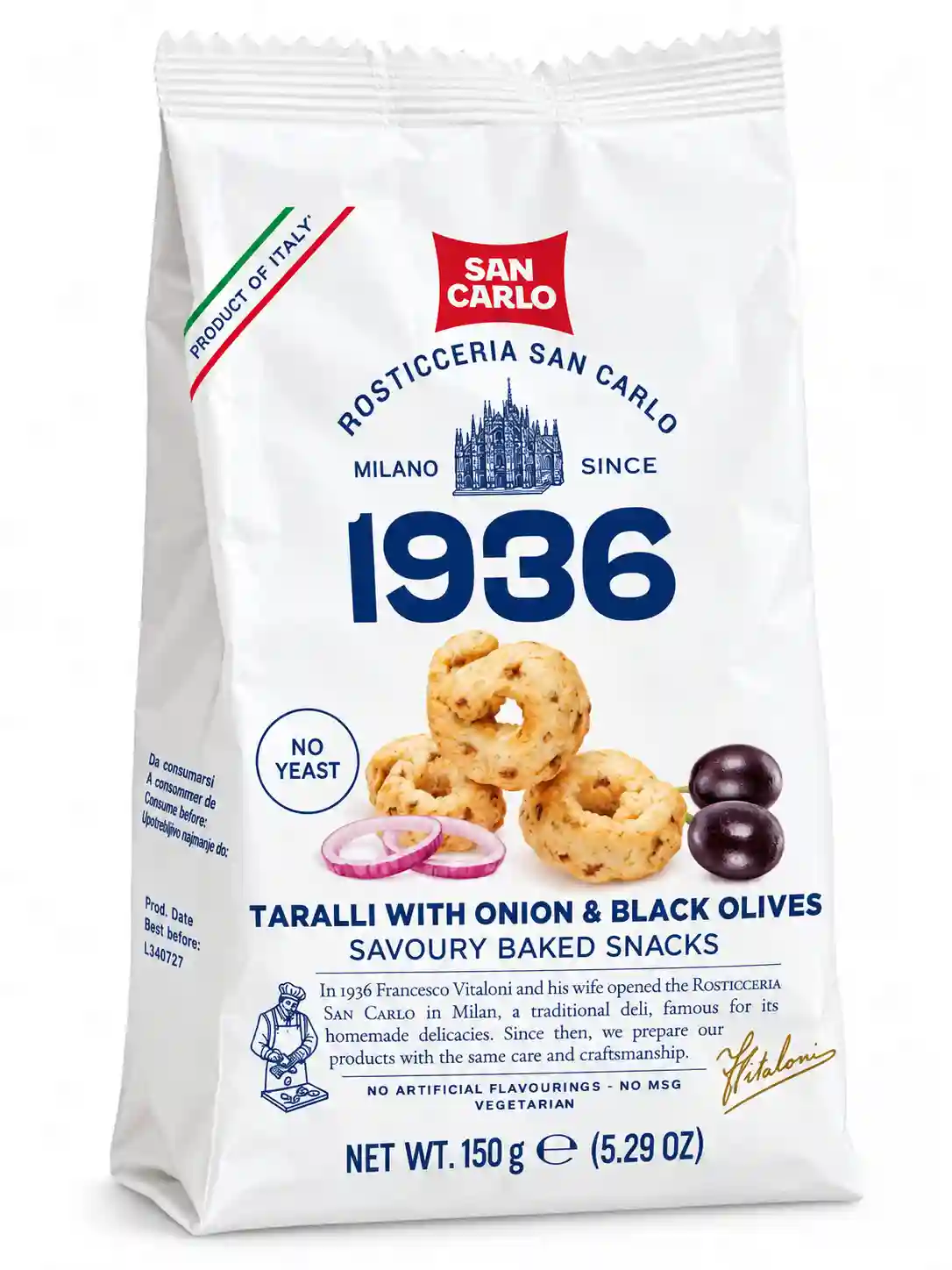 Taralli Onion and Black Olives 150 g
