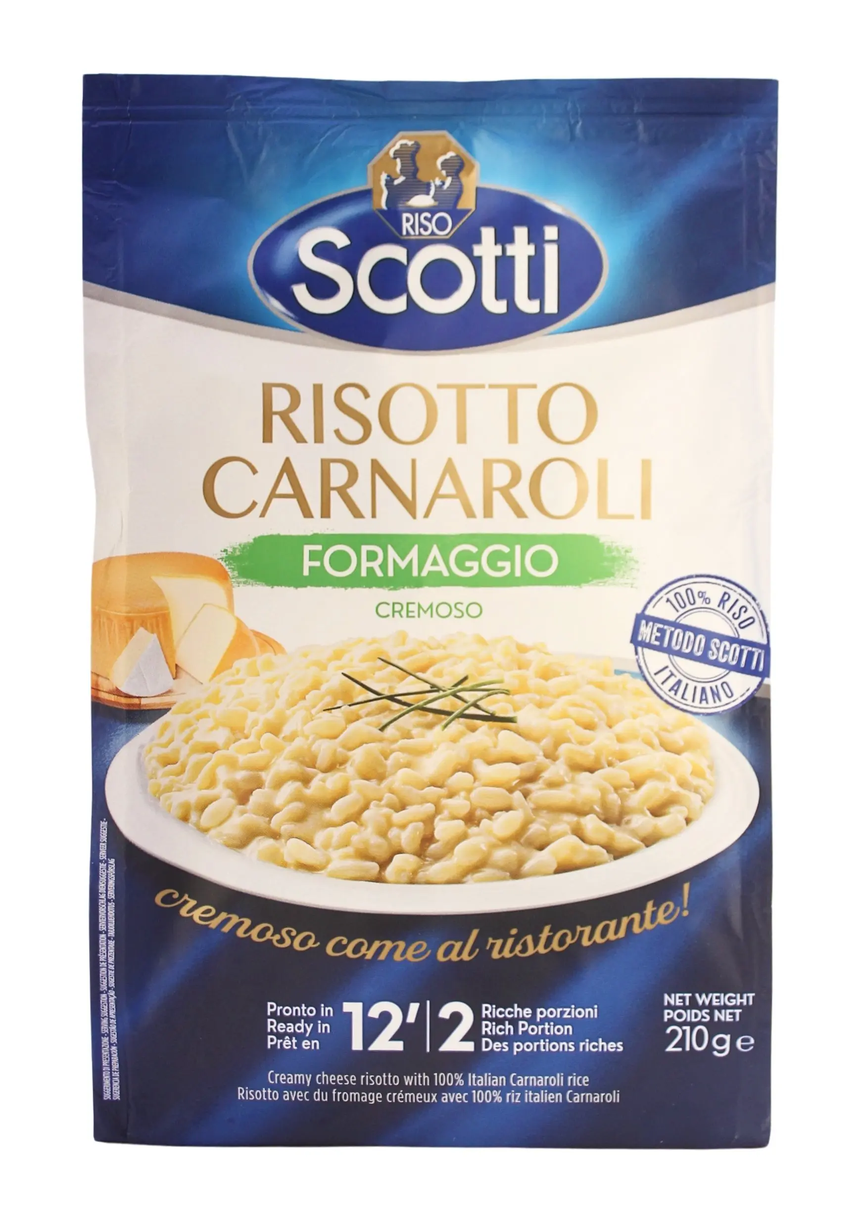 Risotto Parmigiana con formaggio cremoso - senza Glutine 210 g Risotto Parmigiana con formaggio cremoso - senza Glutine 210 g