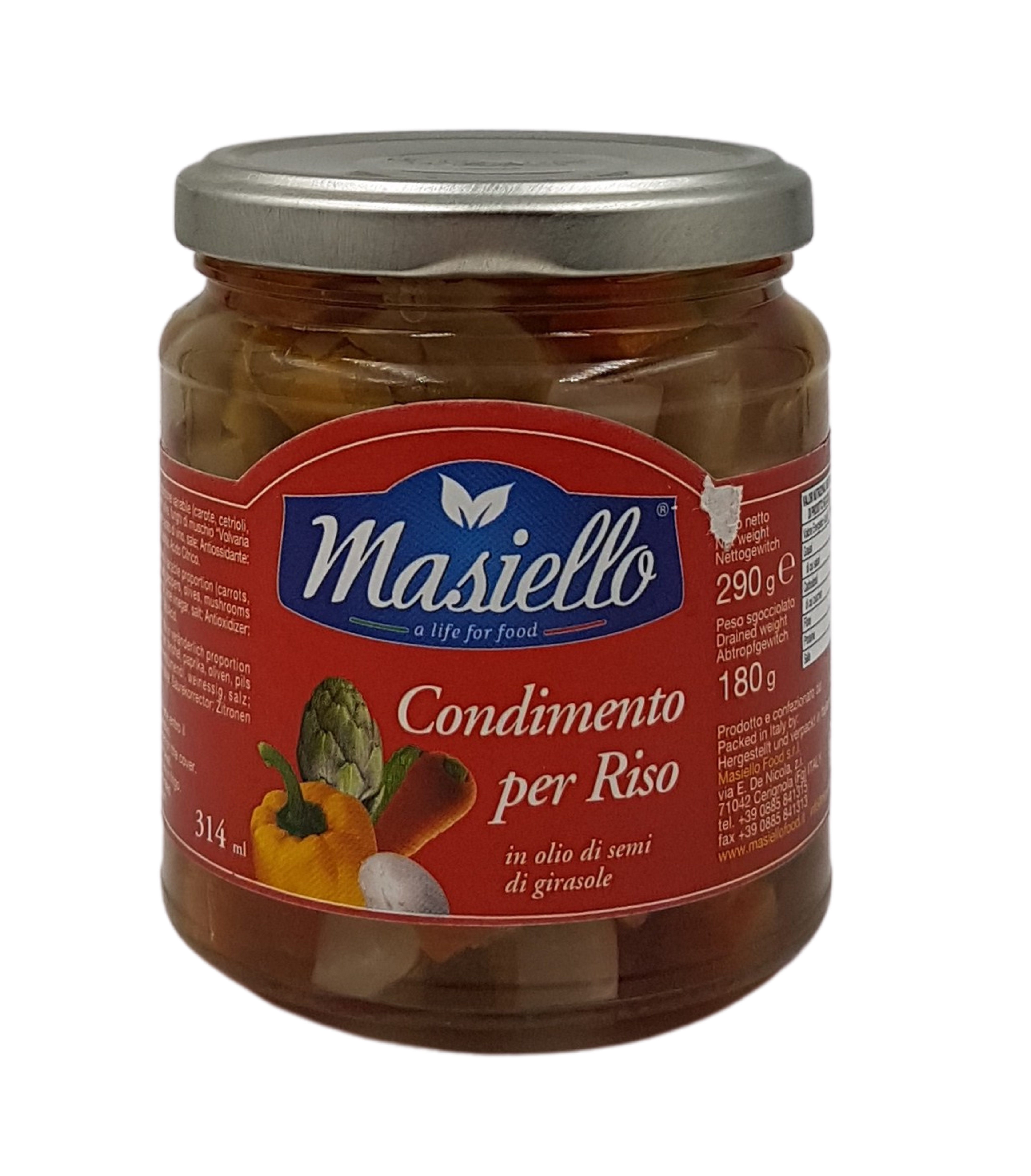 Masiello, Condimento per Riso in Olio 290 g, Gewürze, 0,18 kg