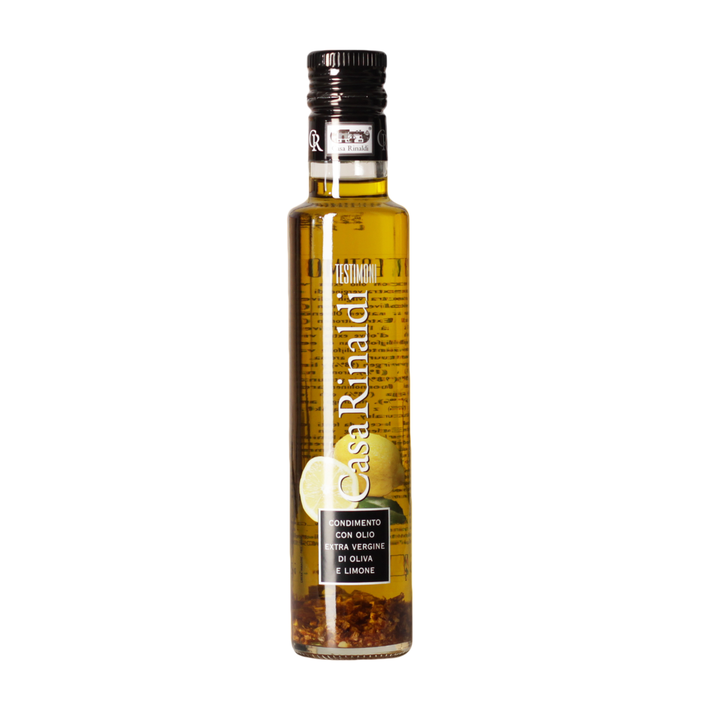 Casa Rinaldi, Condimento Testimoni con Olio Extra Vergine di Oliva e Limone 250 ml, Olivenöl, 0,25 l