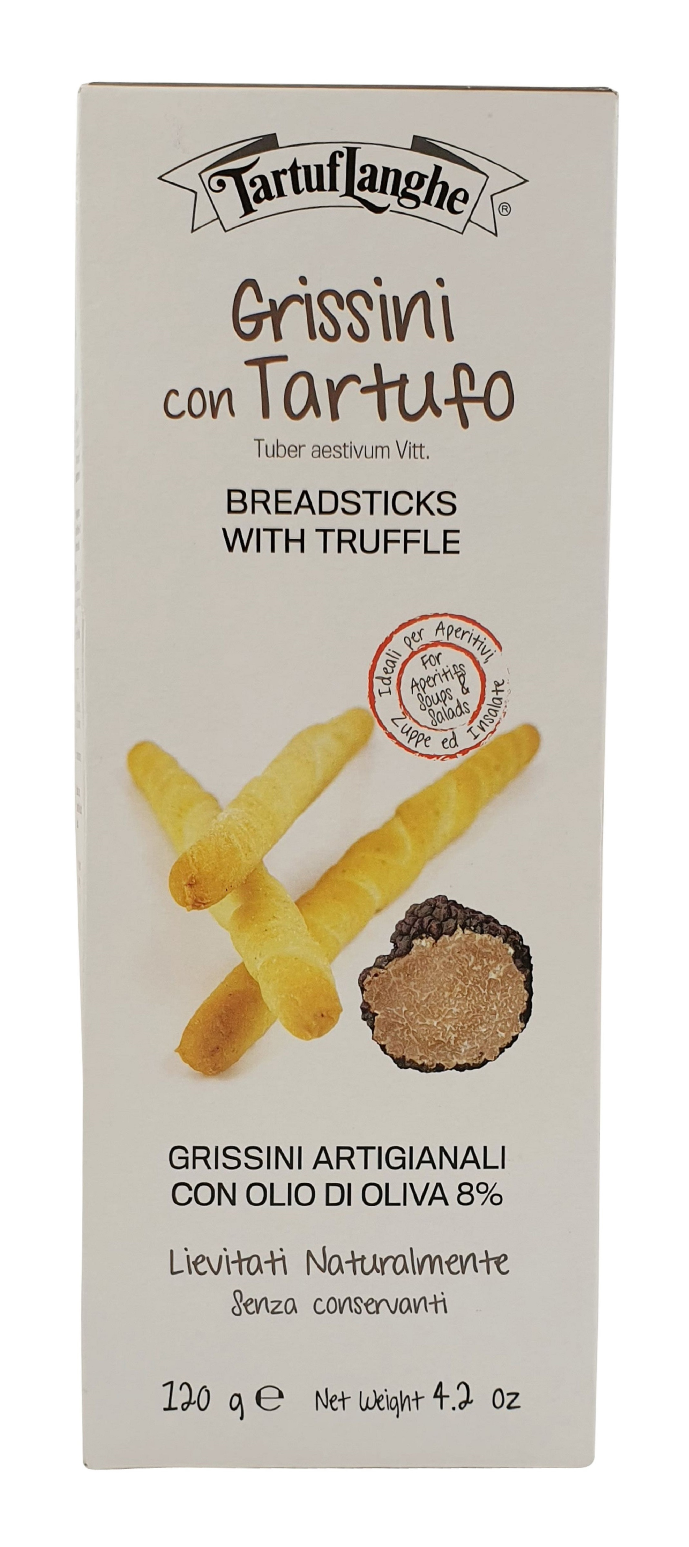TartufLanghe, Grissini con Tartufo 120 g, Brot & Knabbern, 0,12 kg