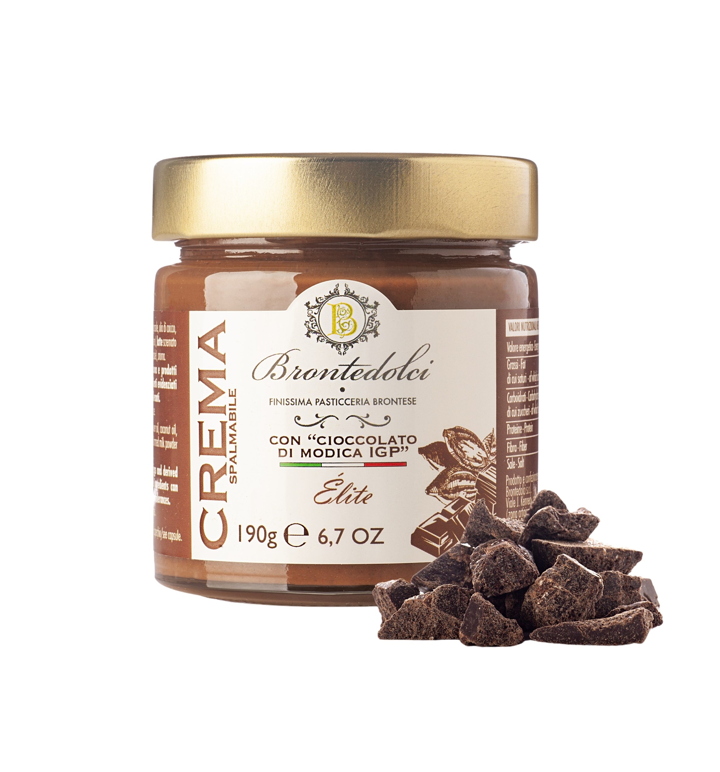 Brontedolci, Crema con Cioccolato di Modica IGP 190 g, Süße Aufstriche, 0,19 kg