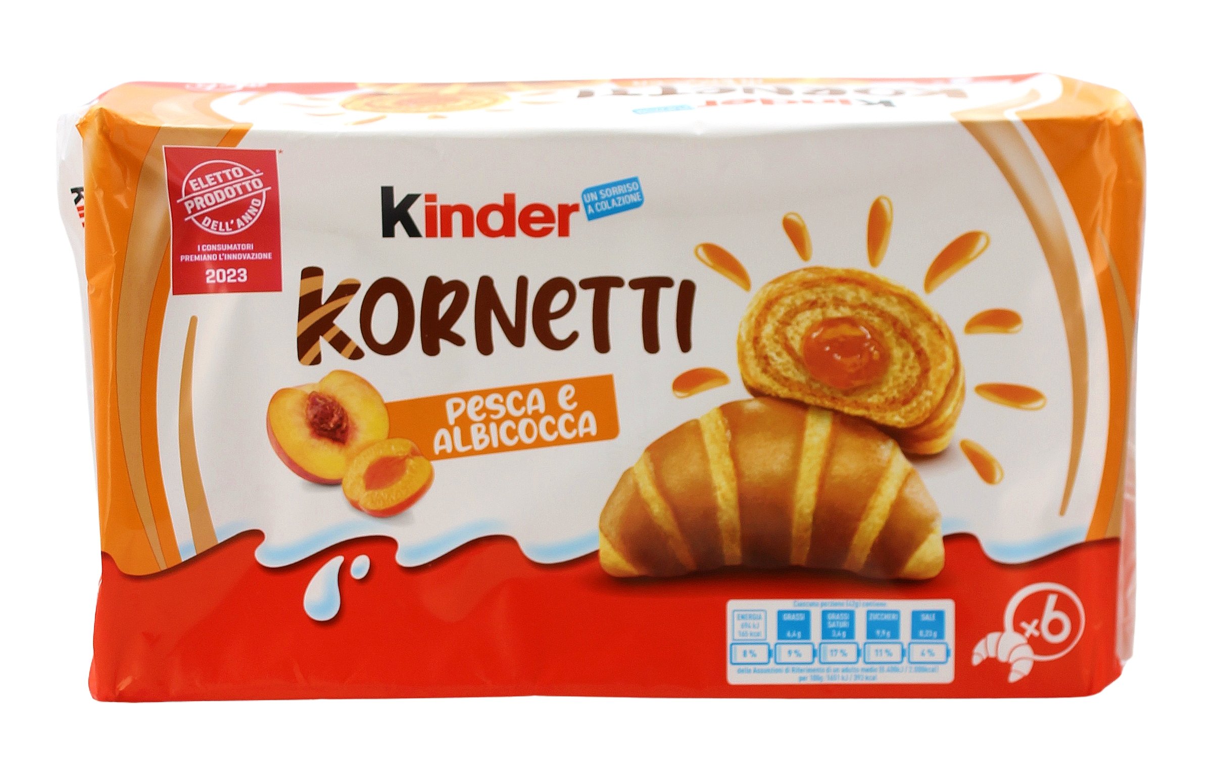 (26,94 €/kg) Ferrero Kornetti Pesca e Albicocca 252 g