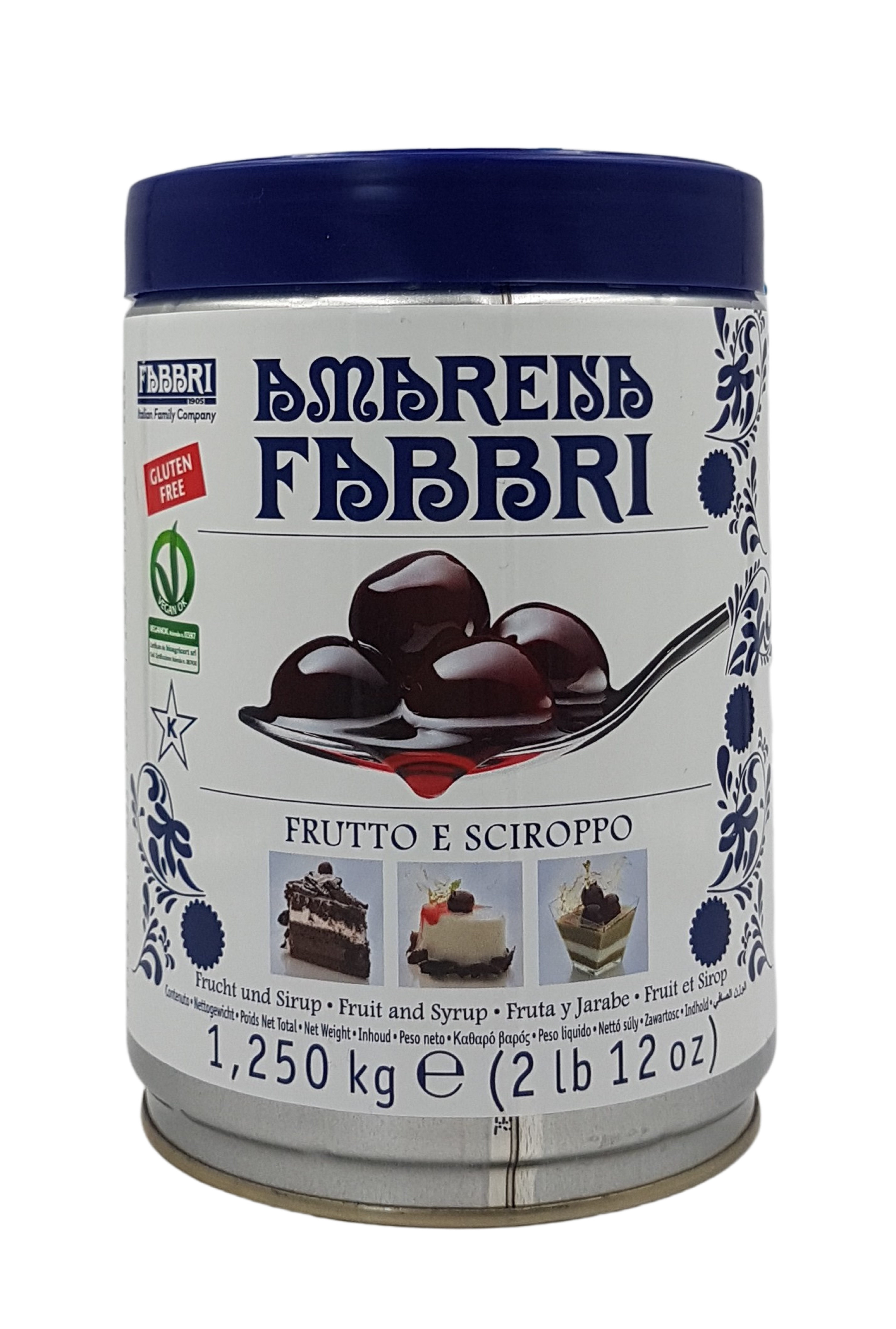 (20,79 €/kg) Fabbri Amarene in Sciroppo di Amarena 1,25 kg