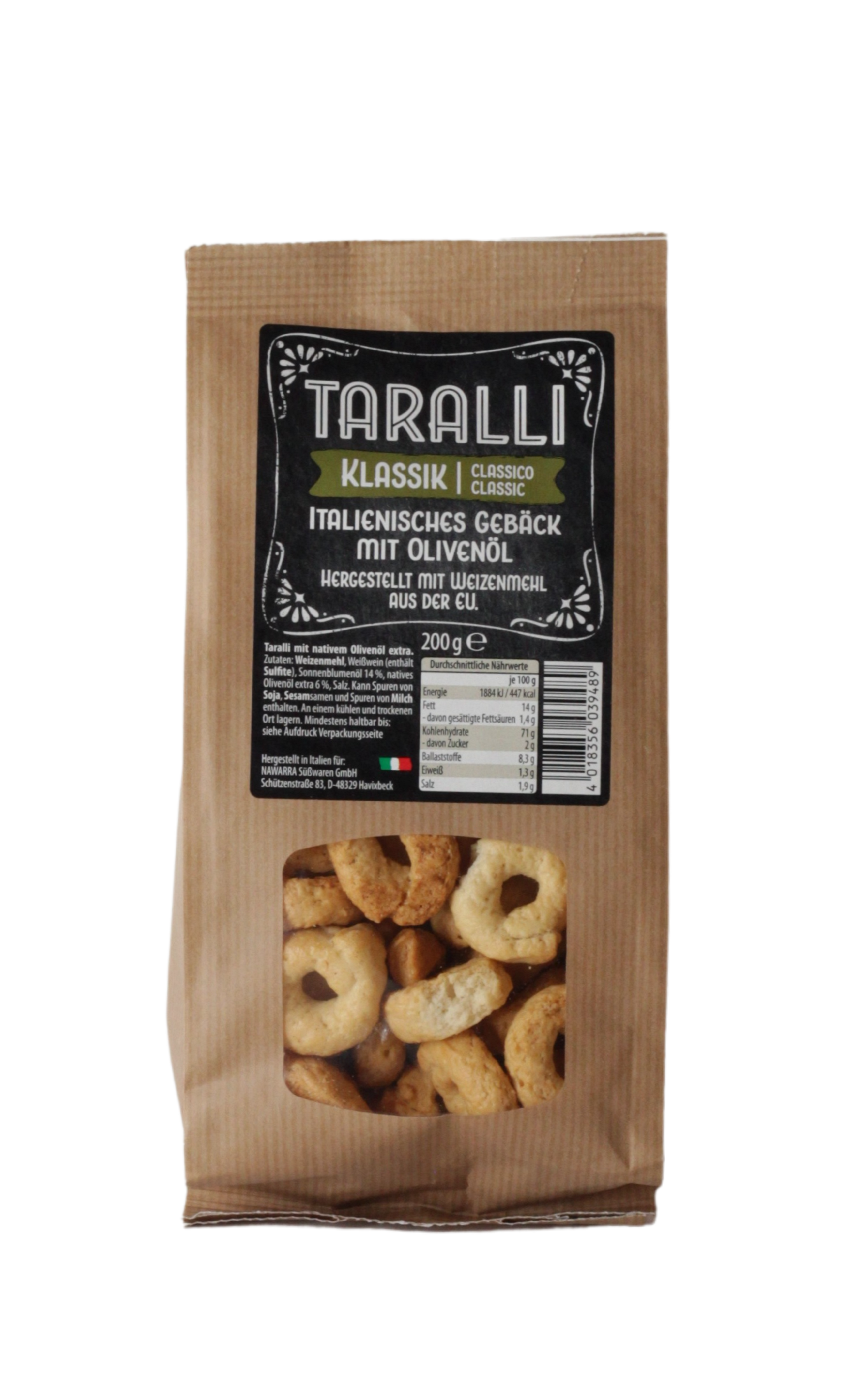 Nawarra, Taralli Classico 200 g, Brot & Knabbern, 0,2 kg