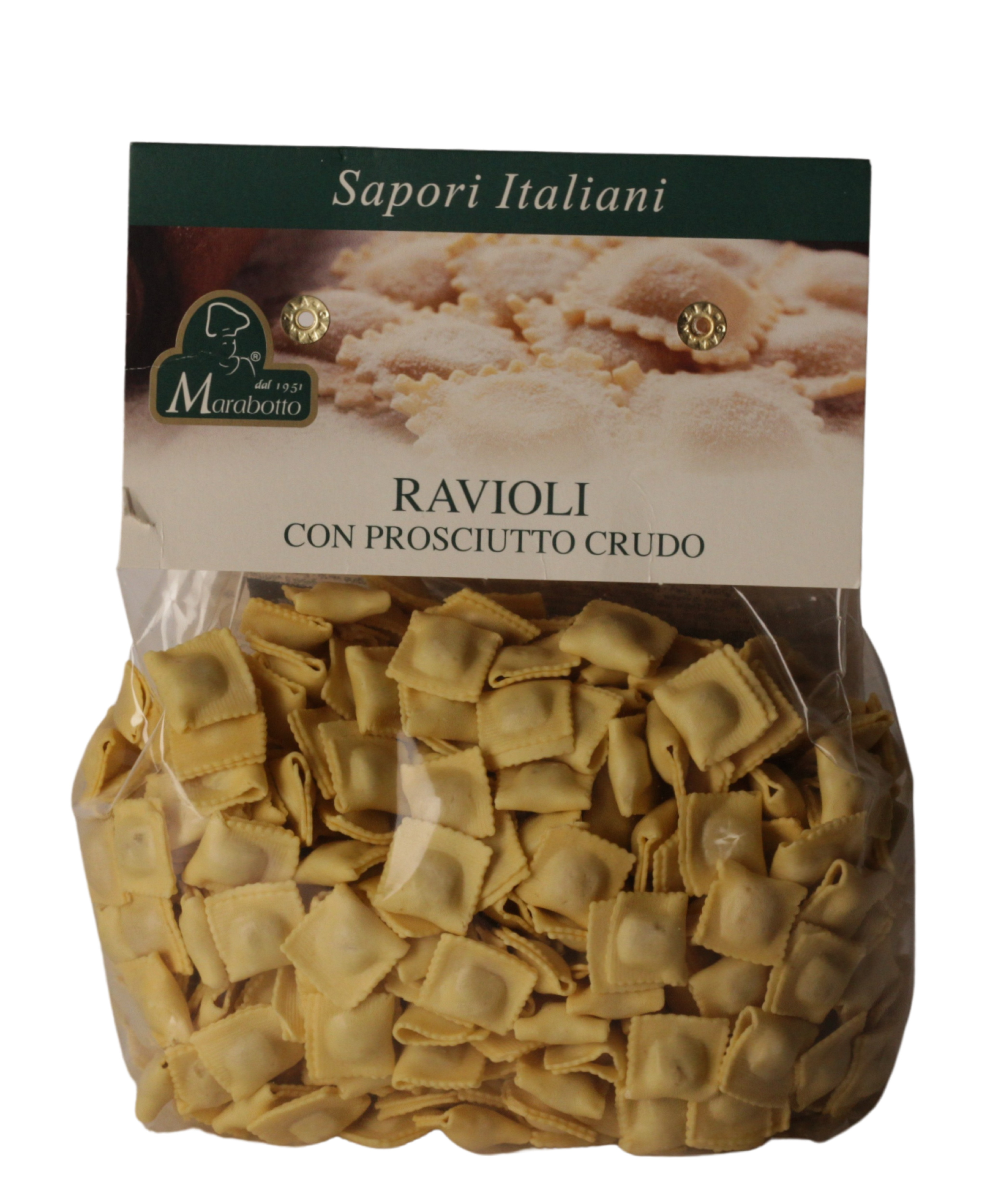 Marabotto, Ravioli con Procciutto Crudo 500 g, Pasta, 0,5 kg