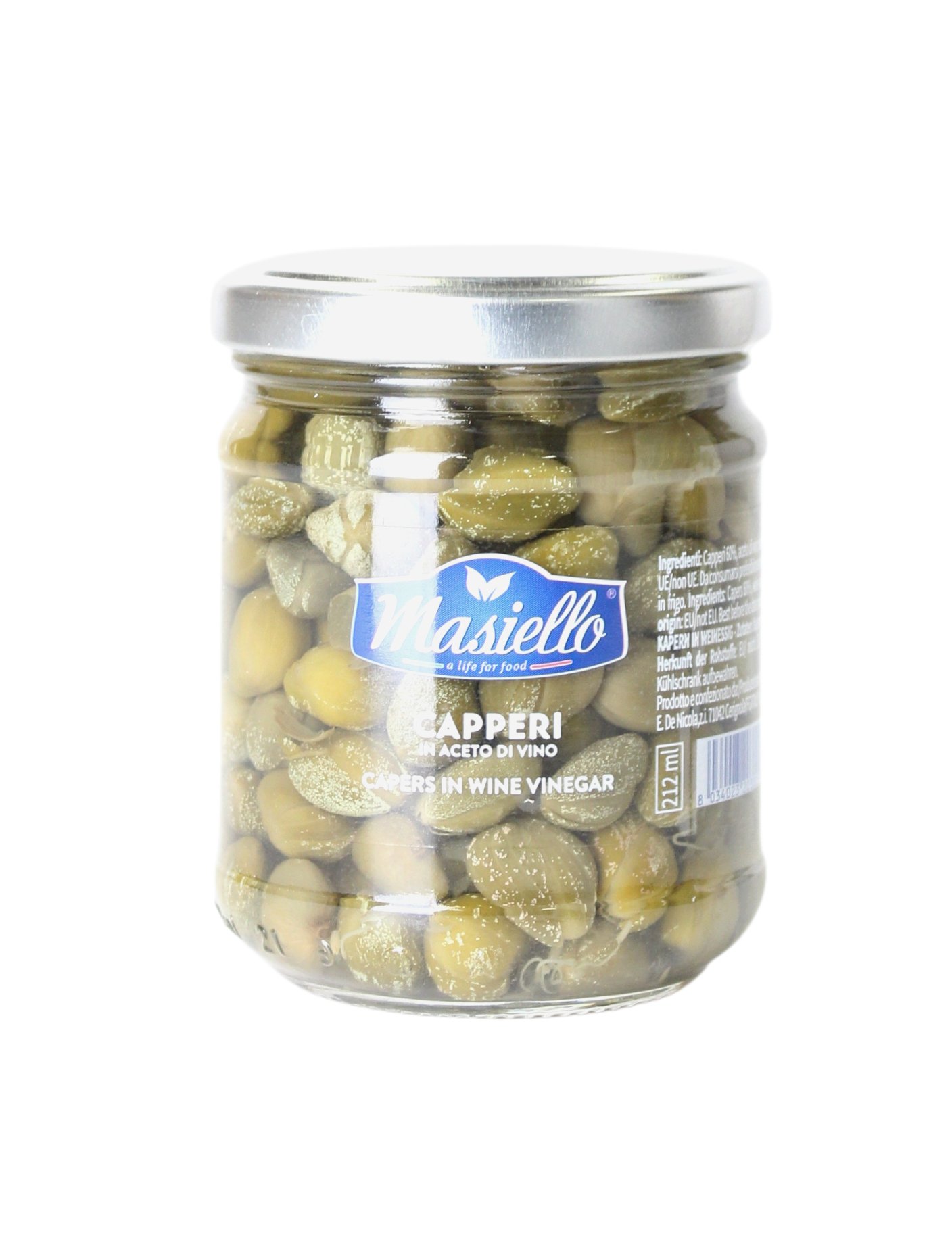 Masiello, Capperi in Aceto di Vino 200 g, Gewürze, 0,12 kg