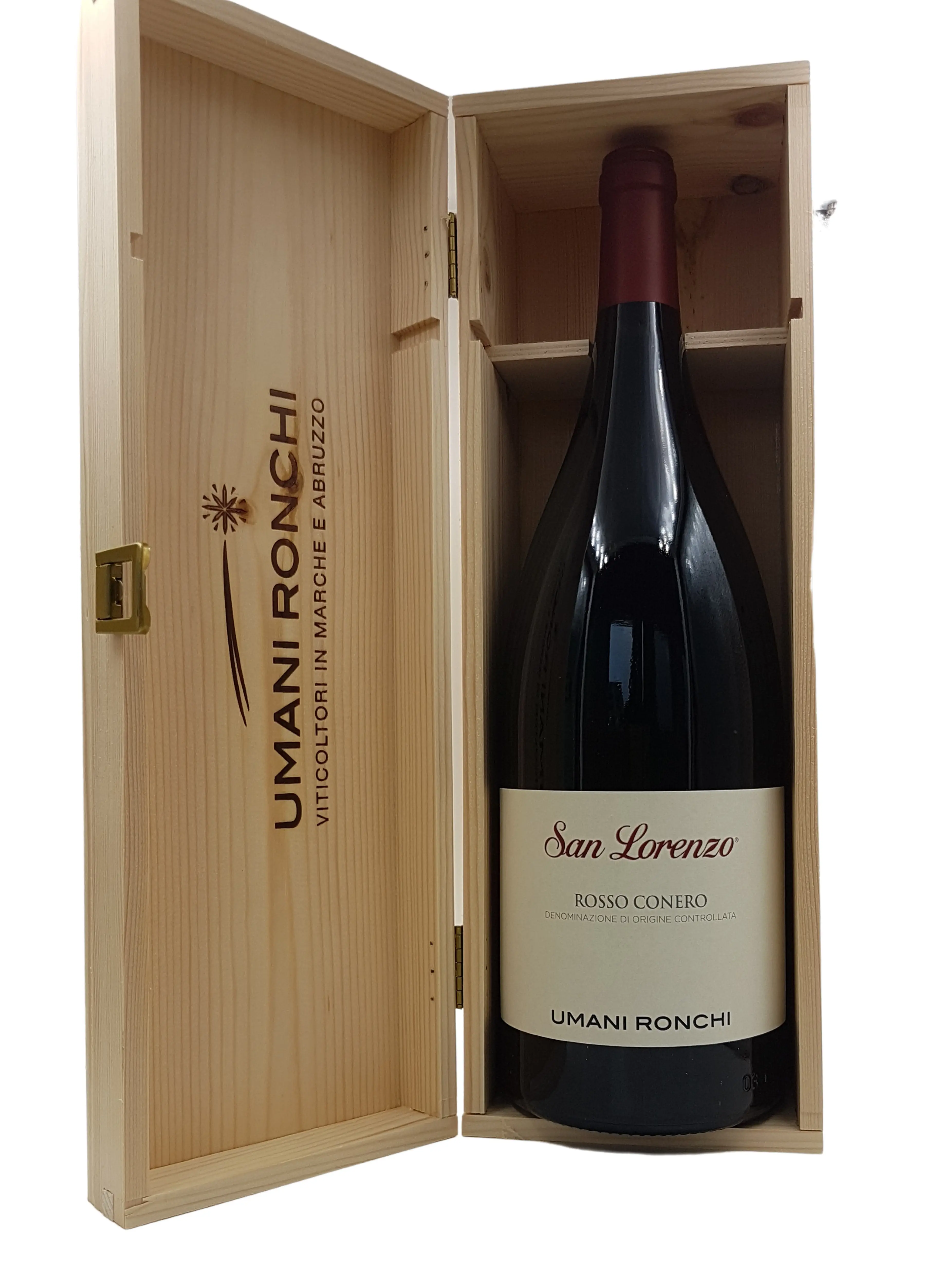 San Lorenzo Rosso Conero Montepulciano Magnum in Original-Holzkiste San Lorenzo Rosso Conero Montepulciano Magnum in Original-Holzkiste