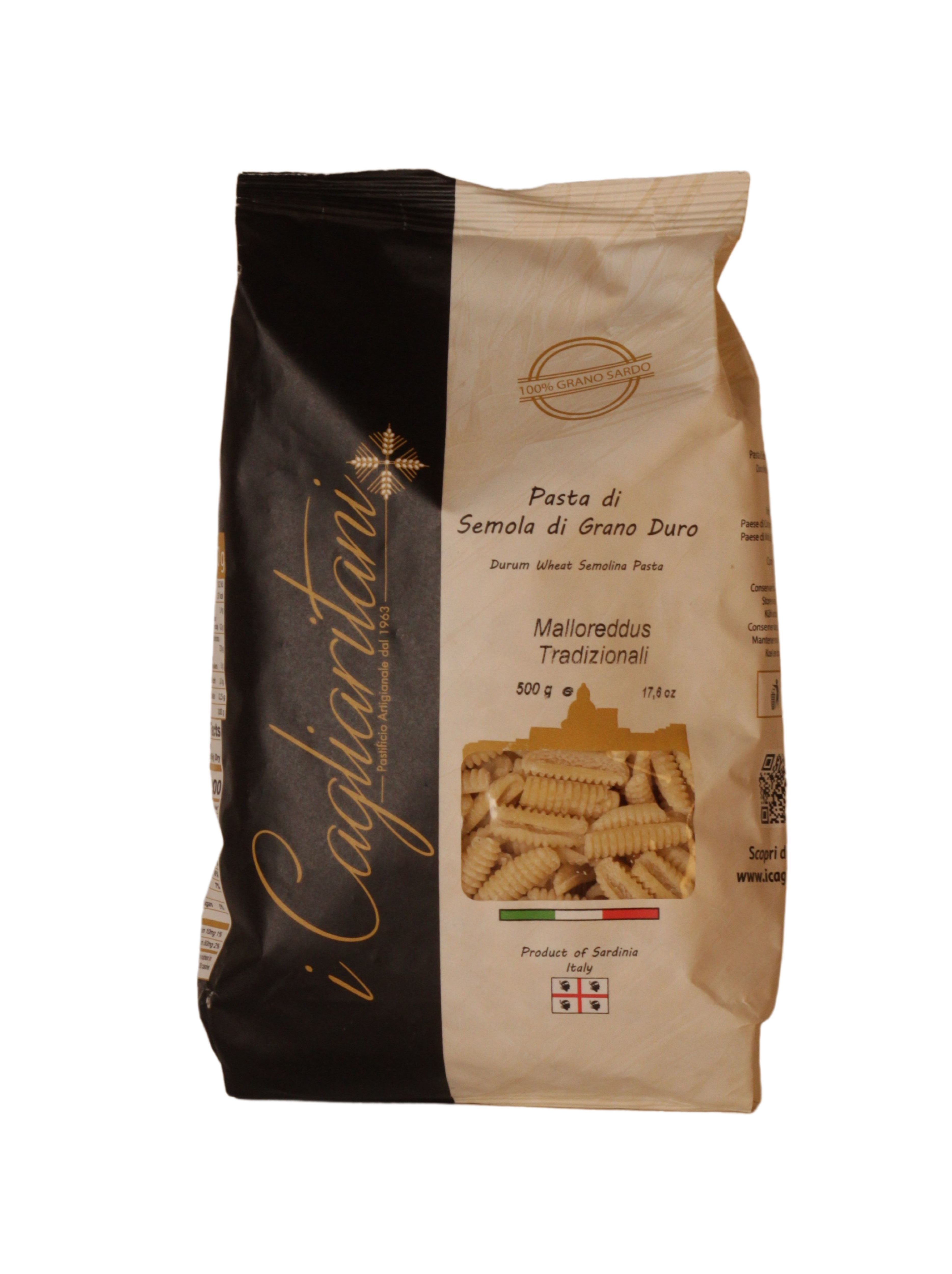 i Cagliaritani, Malloreddus Tradizionali100% Grano Sardo 500 g, Pasta, 0,5 kg