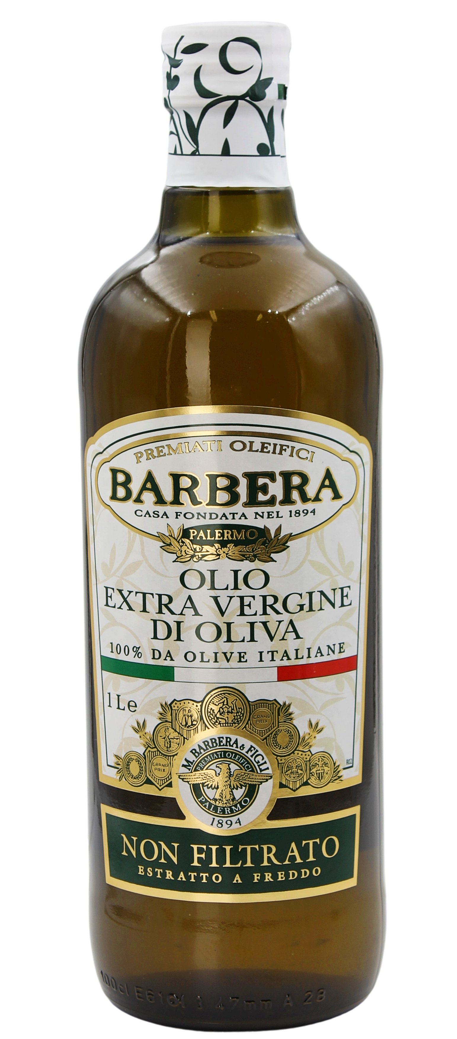 (21,99 €/l) Premiati Oleifici Barbera Olio Extra Vergine di Oliva Non Filtrato 1000 ml