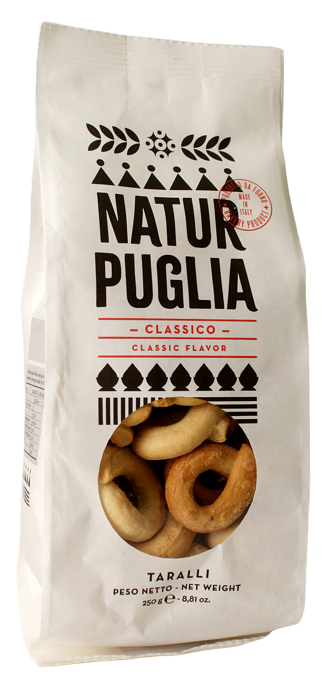 Natur Puglia, Taralli Gusto Classico 250 g, Brot & Knabbern, 0,25 kg