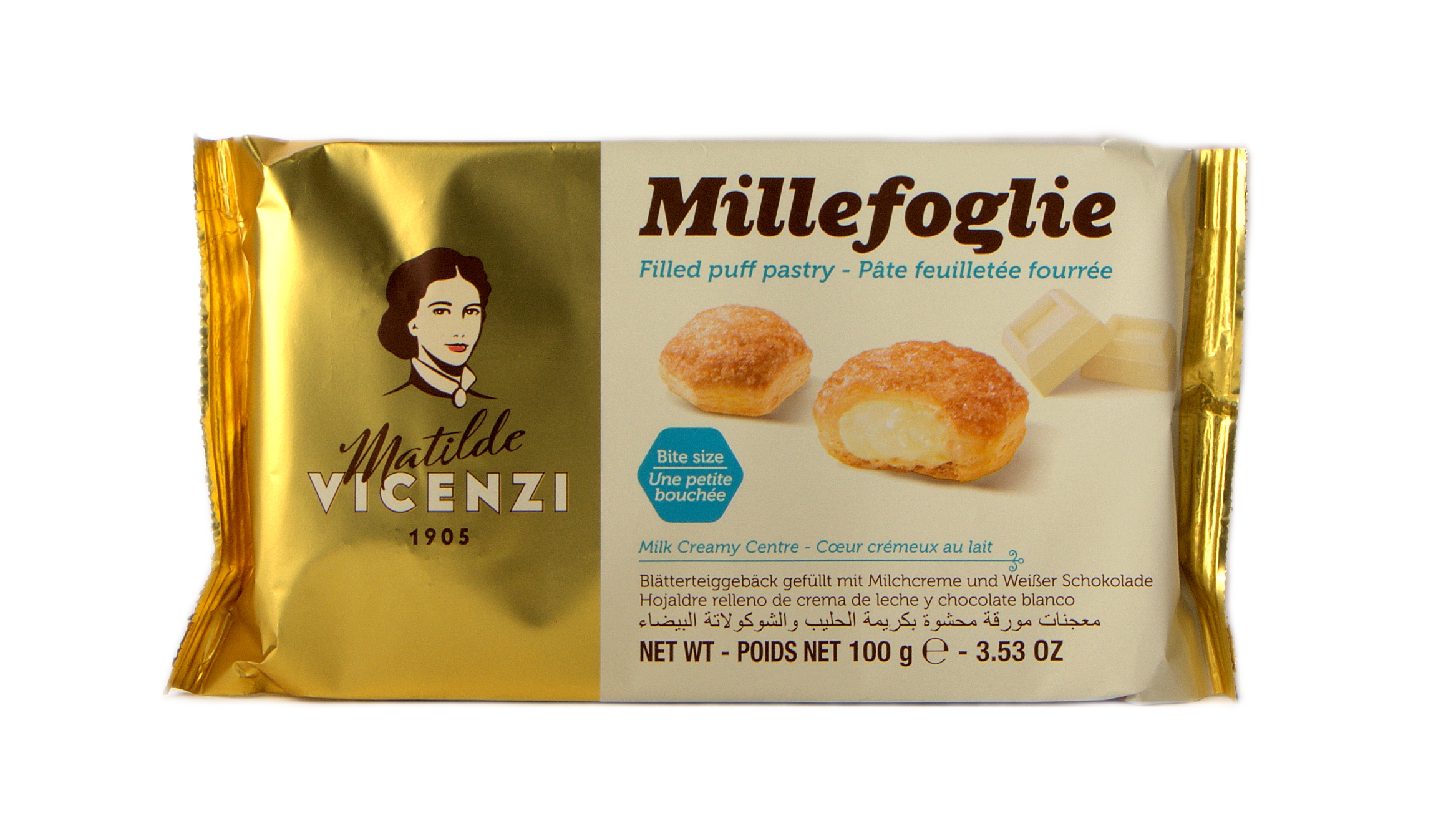 Matilde Vicenzi Bocconcini di Crema Cioccolato Bianco 100g (19,90 €/kg)