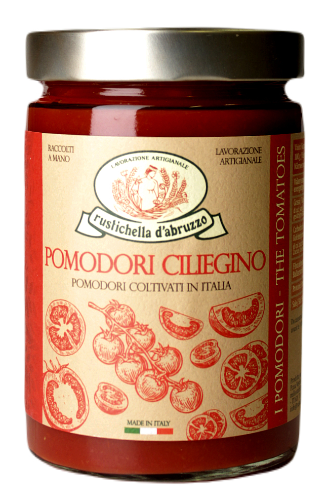 Rustichella d'Abruzzo, Pomodori Ciliegino 550 g, Saucen & Pesto, 0,55 kg