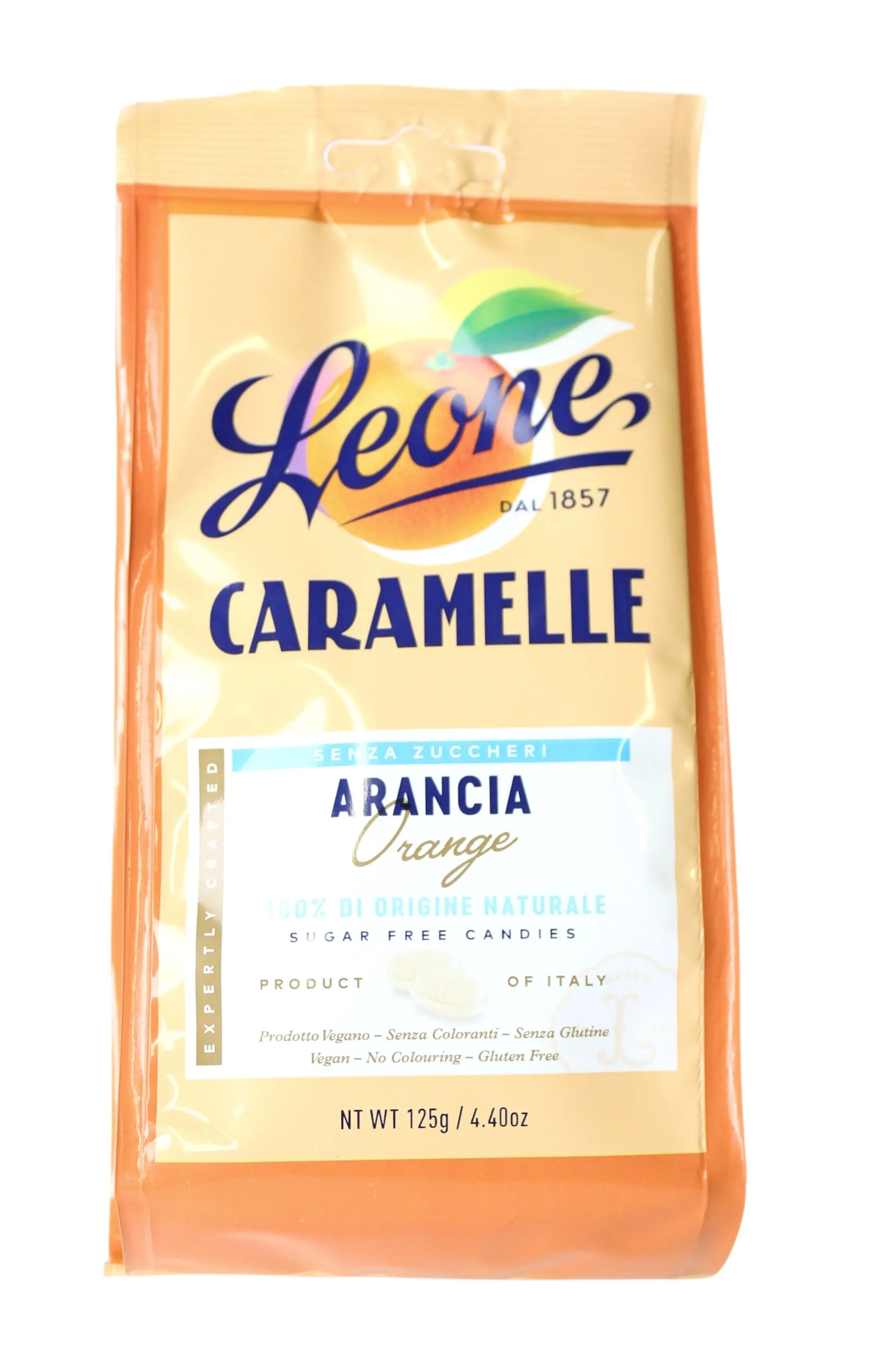 Caramelle Senza Zuccheri Arancia 125 g Caramelle Senza Zuccheri Arancia 125 g