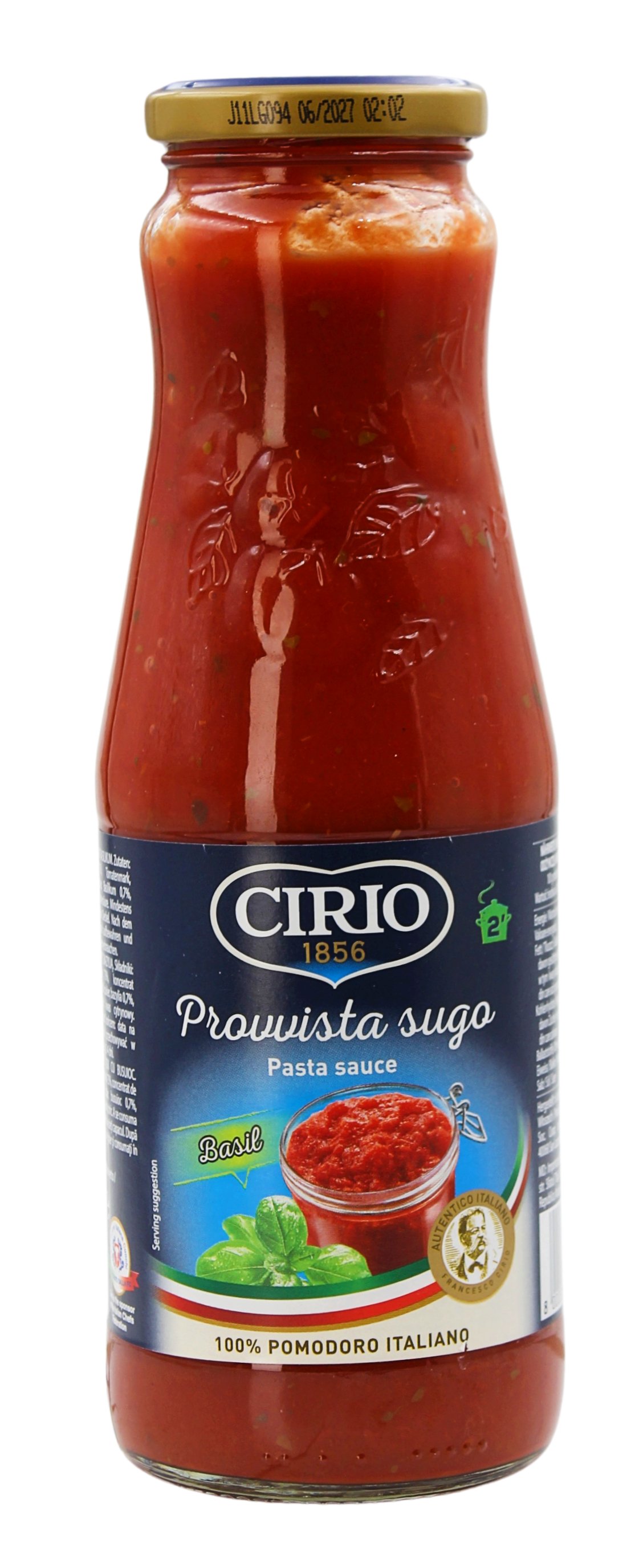 Cirio 1856, Provvista Sugo Basilico 700 g, Tomaten, 0,7 kg