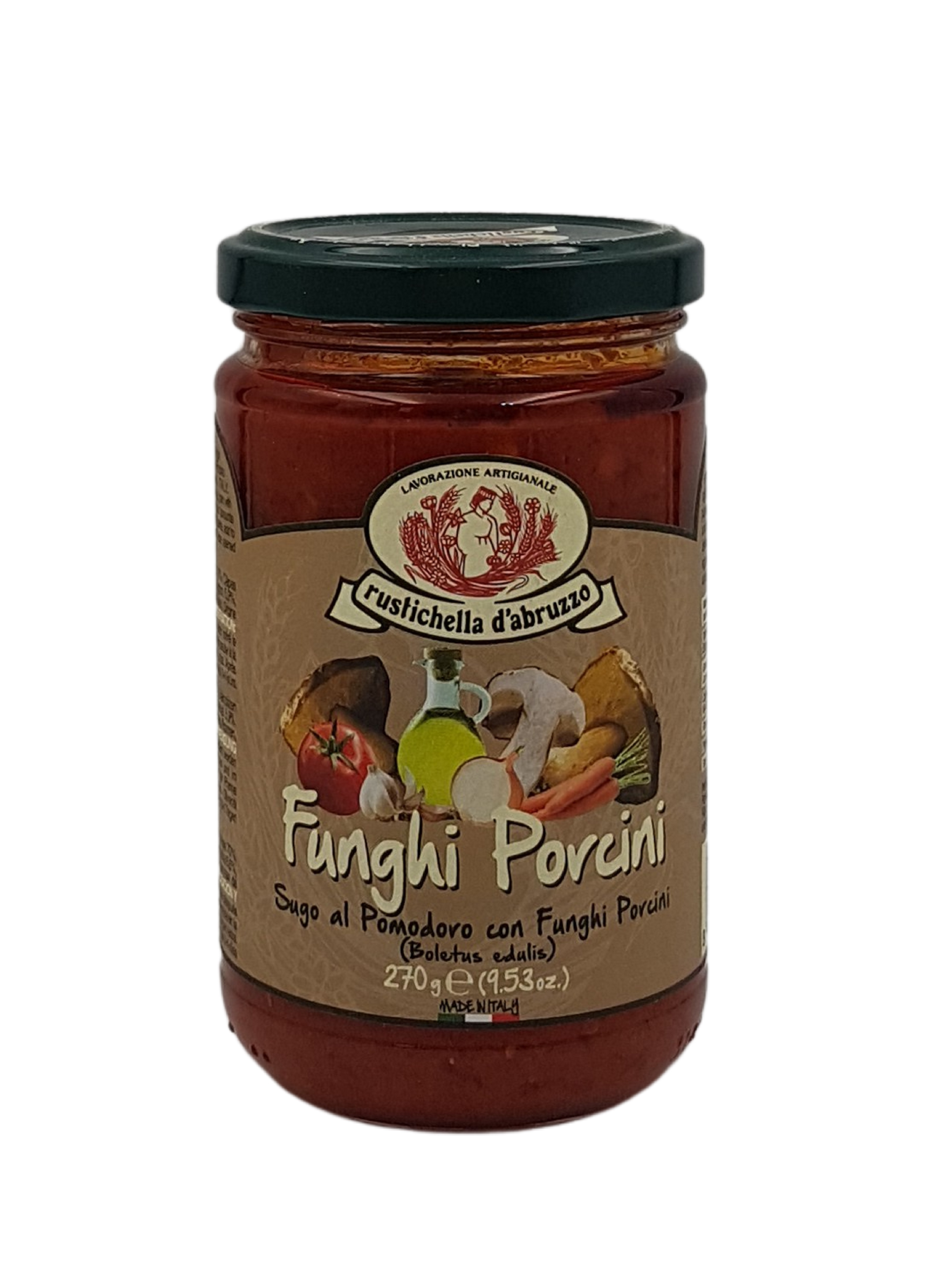 (16,63 €/kg) Rustichella d'Abruzzo Sugo Funghi Porcini 270 g