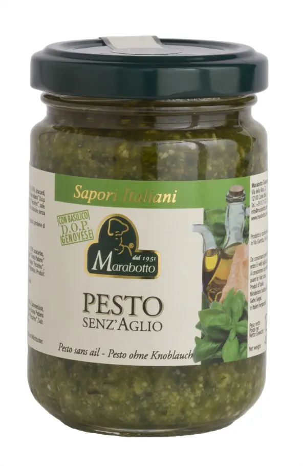 Pesto senza Aglio con Basilico Genovese 130g Pesto senza Aglio con Basilico Genovese 130g
