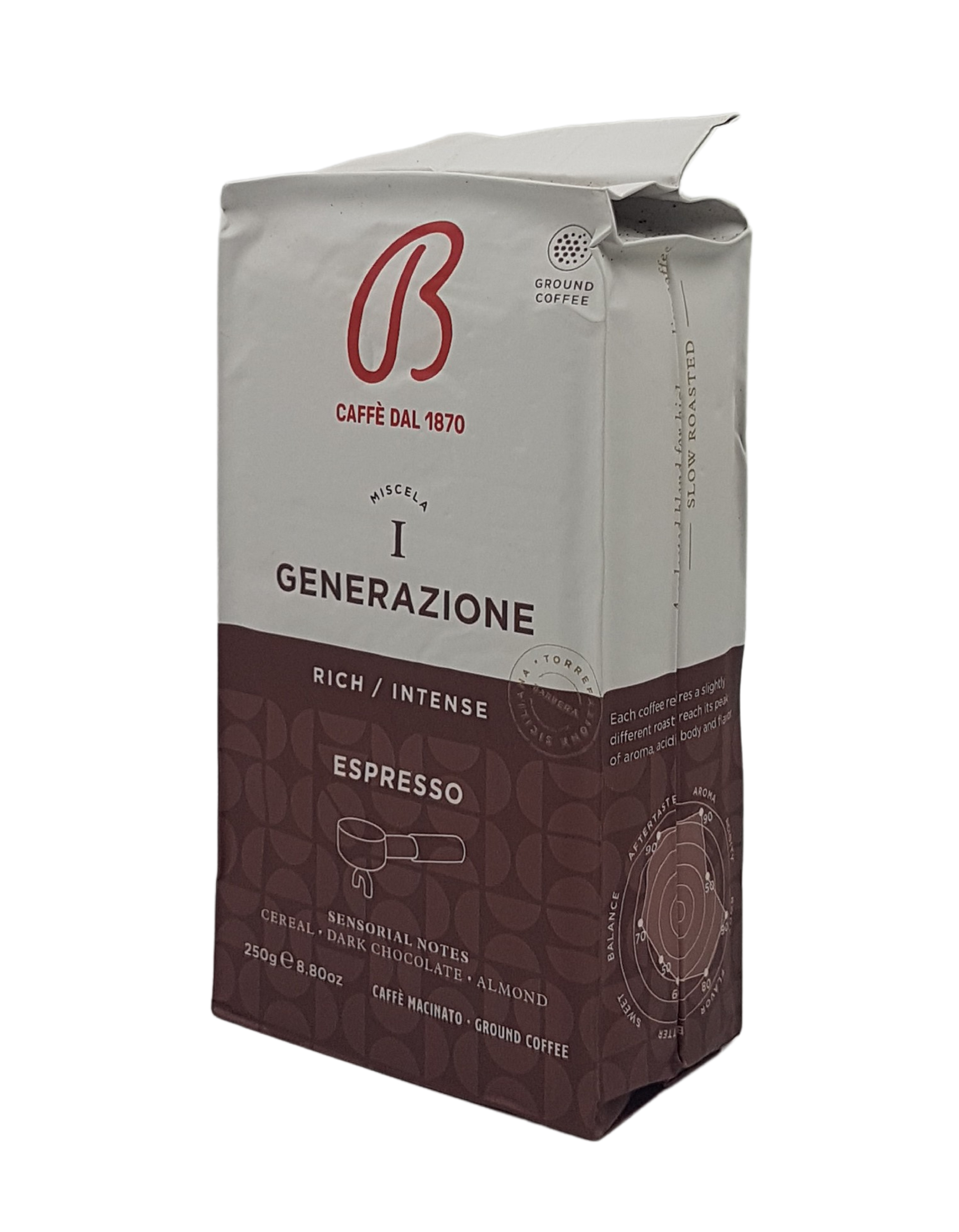 Barbera, Caffè Macinato Espresso I Generazione 250 g, Espresso, 0,25 kg