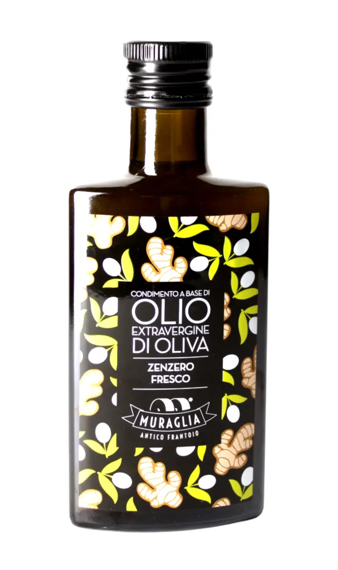 Condimento a Base di Olio Extra Vergine di Oliva Zenzero Fresco 200 ml Condimento a Base di Olio Extra Vergine di Oliva Zenzero Fresco 200 ml