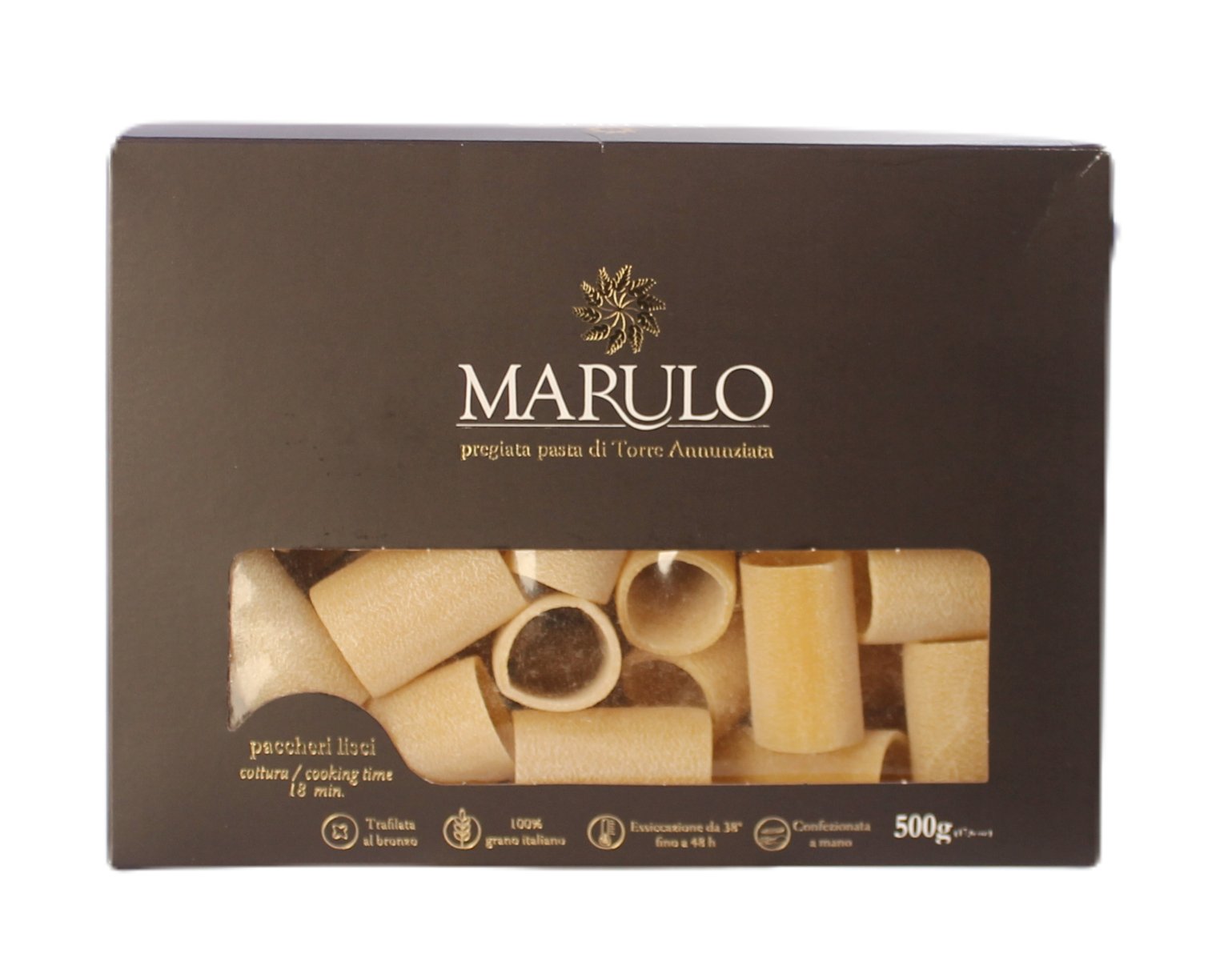 Pastificio Marulo, Paccheri Lisci al Bronzo 500 g, Pasta, 0.5 kg