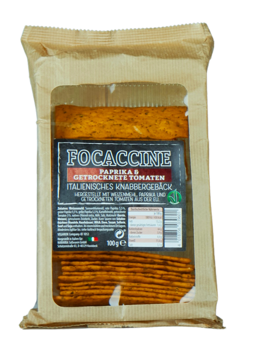 Focaccine Paprika & getrocknete Tomaten 100 g