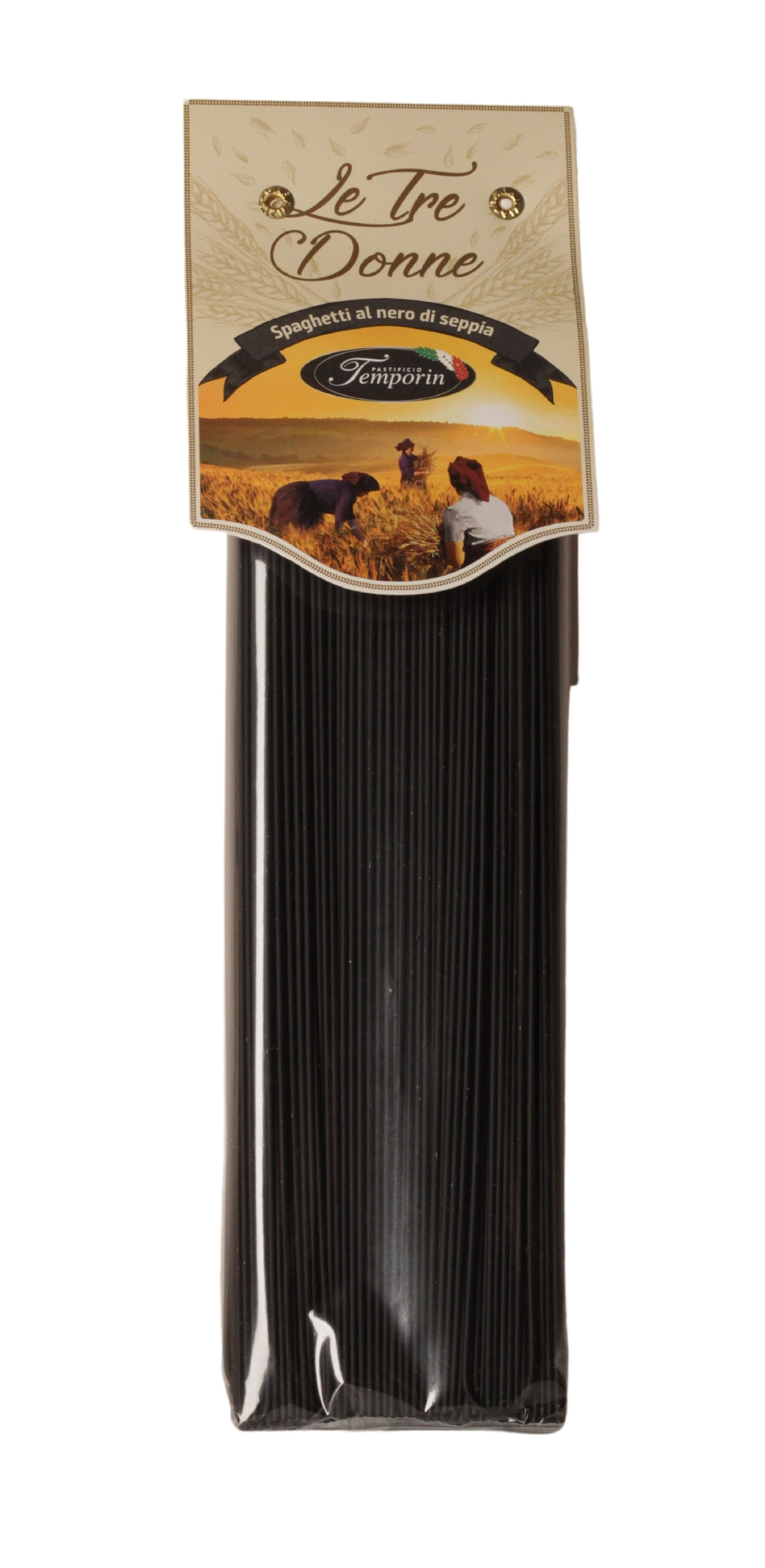 Pastificio Temporin, Spaghetti al Nero di Seppia, Pasta, 0,5 kg