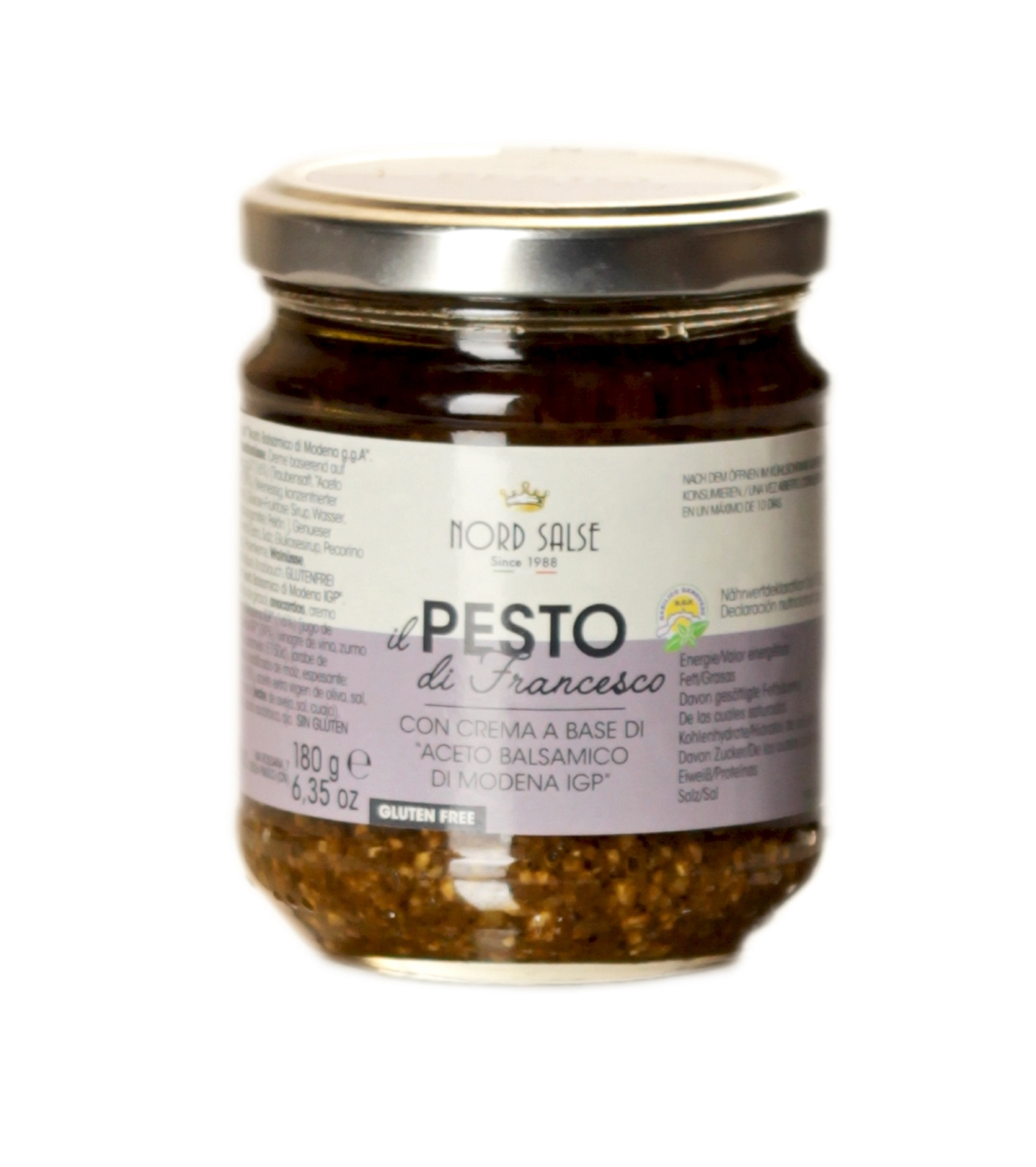 (19,39 €/kg) Nord Salse Pesto con Aceto Balsamico di Modena IGP 180g
