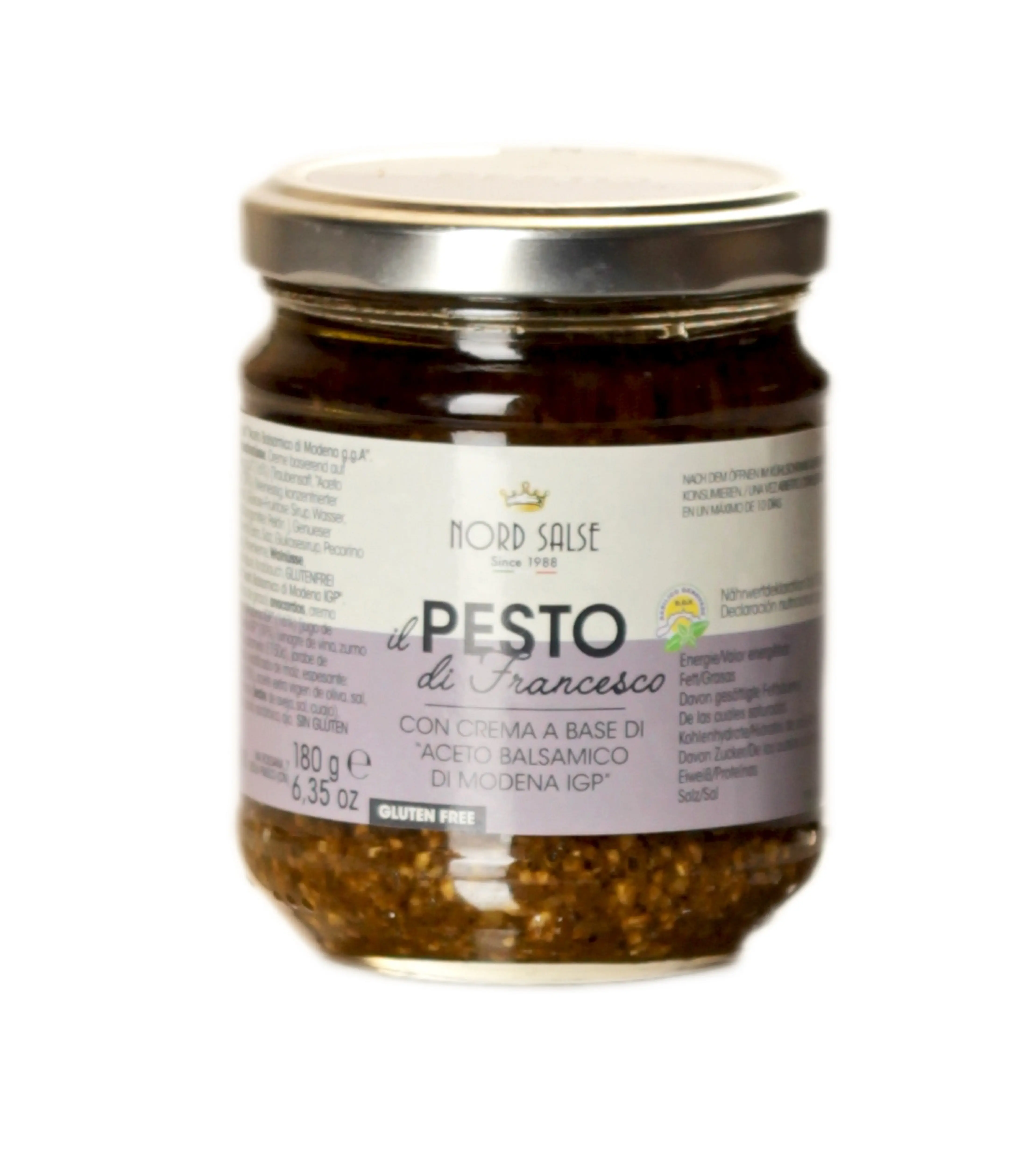Pesto con Aceto Balsamico di Modena IGP 180g Pesto con Aceto Balsamico di Modena IGP 180g