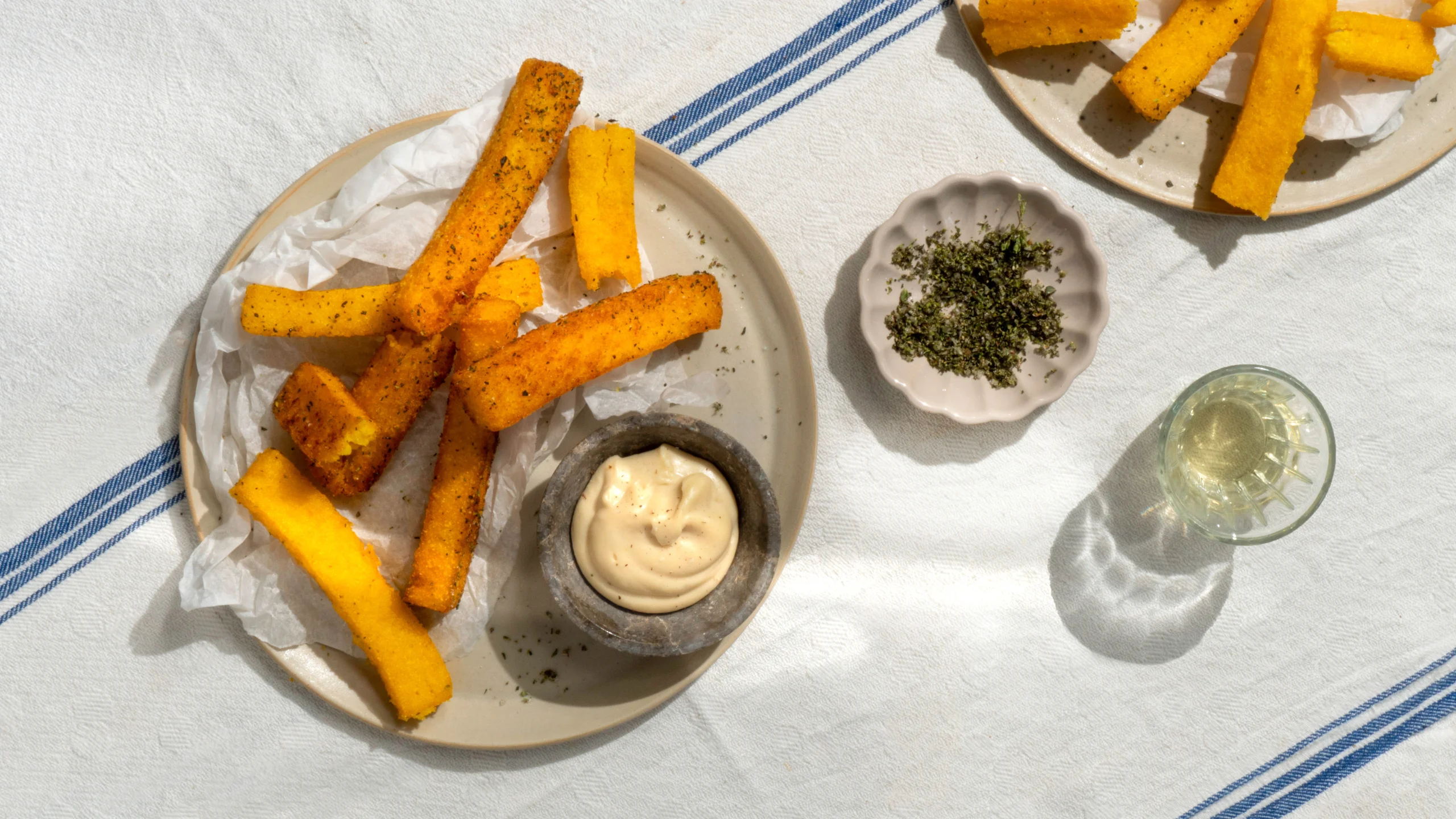 Polenta fritta mit Parmesan-Creme