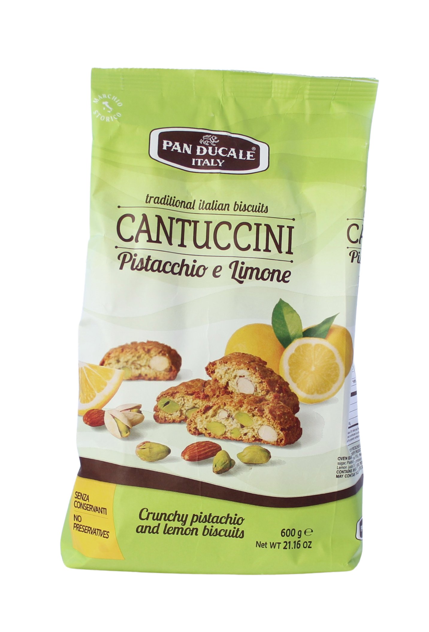 (13,32 €/kg) Pan Ducale Cantuccini Pistacchio e Limone 600 g