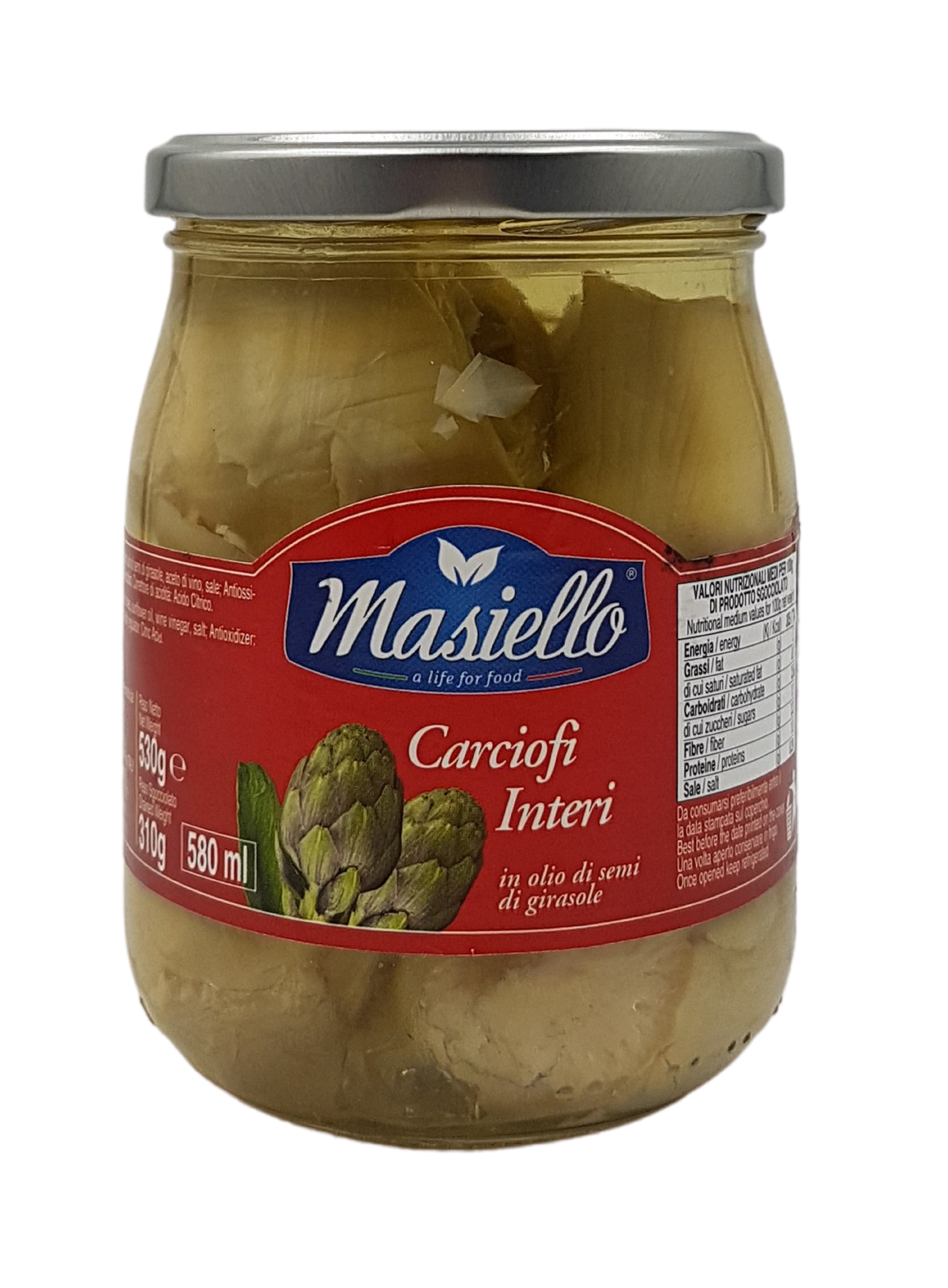 Masiello Carciofi Interi 530 g (19,32 €/kg)