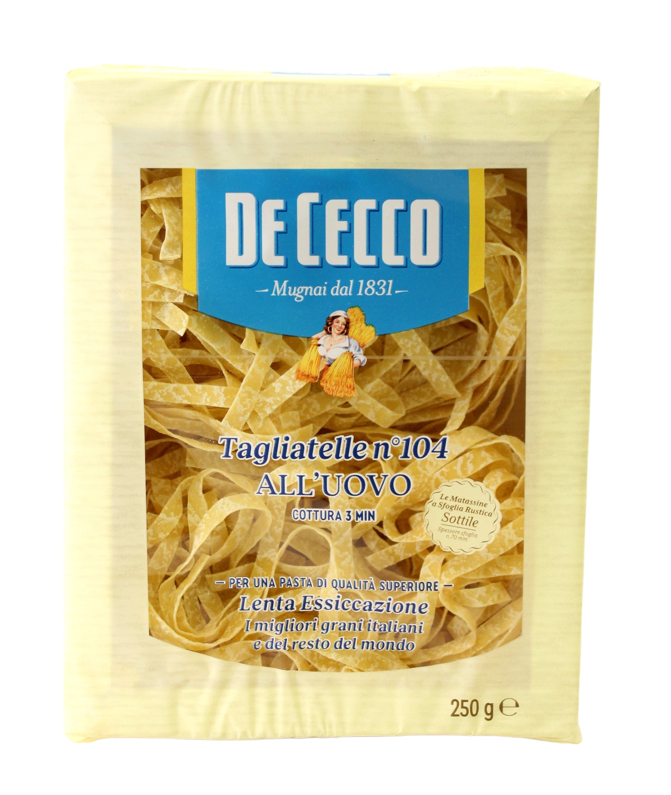 (9,16 €/kg) De Cecco Tagliatelle all'Uovo n°104 250 g
