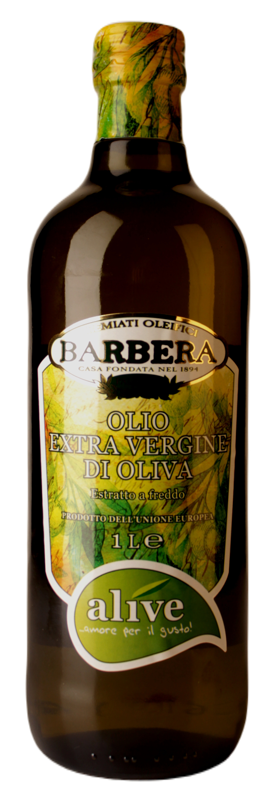 (12,99 €/l) Premiati Oleifici Barbera Olio Extra Vergine di Oliva Alive 1000 ml