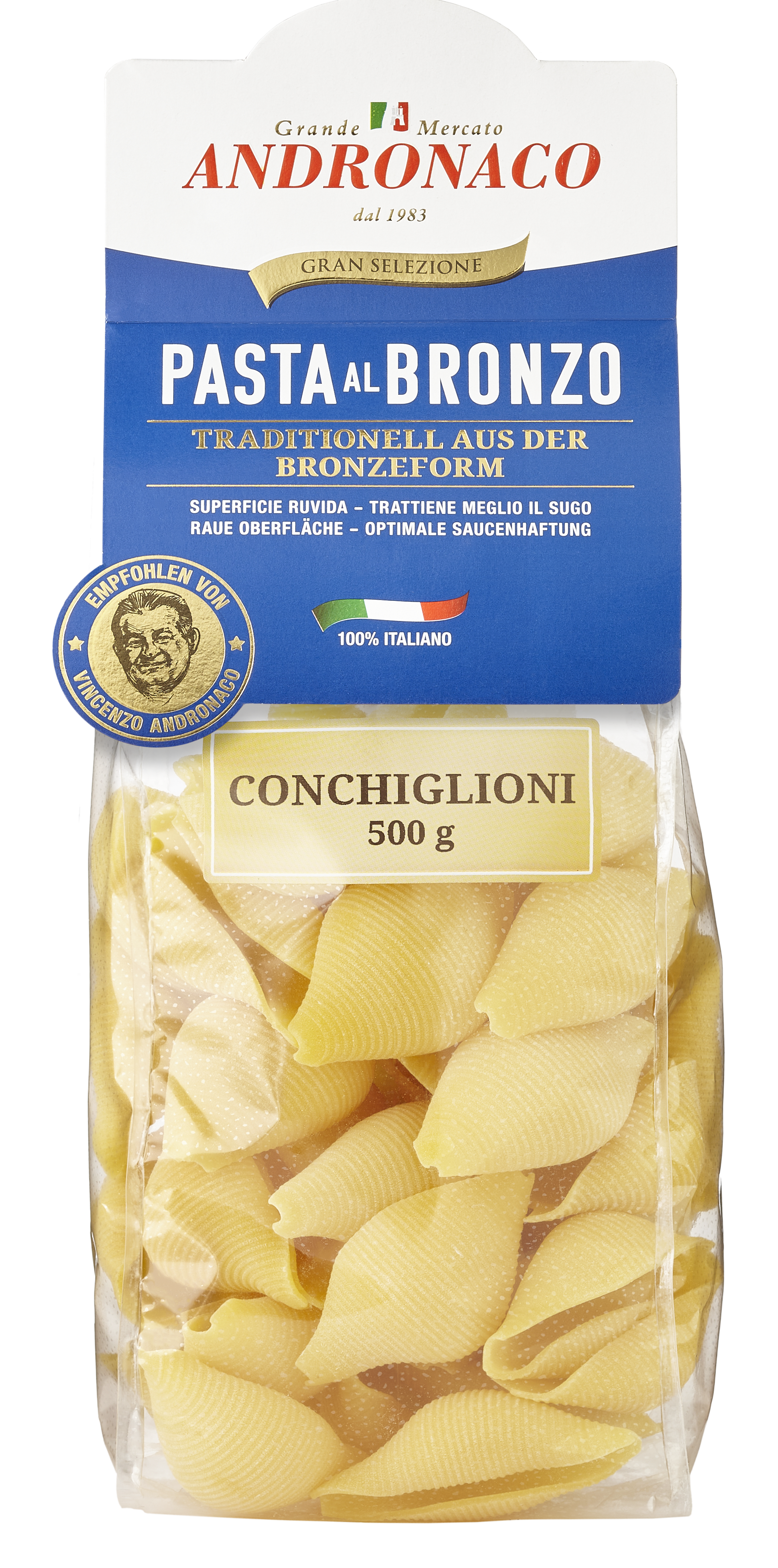 ANDRONACO, Pasta al Bronzo Conchiglioni 500 g, Pasta, 0,5 kg